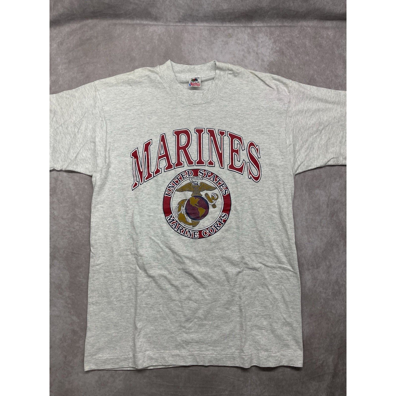 Fruit Of The Loom NOS Vintage 90s USMC Single Stitch T-Shirt Large Fruit of th Size US L / EU 52-54 / 3 - 1 Thumbnail