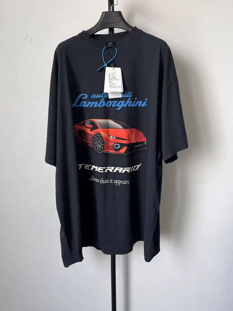 Balenciaga size 4 Car graphic quick-drying short-sleeved T-
