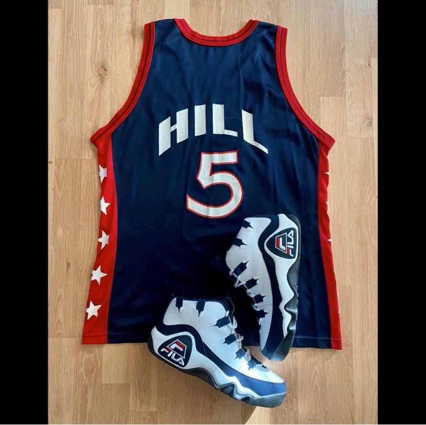 Champion USA Grant Hill Jersey! Size US XL / EU 56 / 4 - 2 Thumbnail