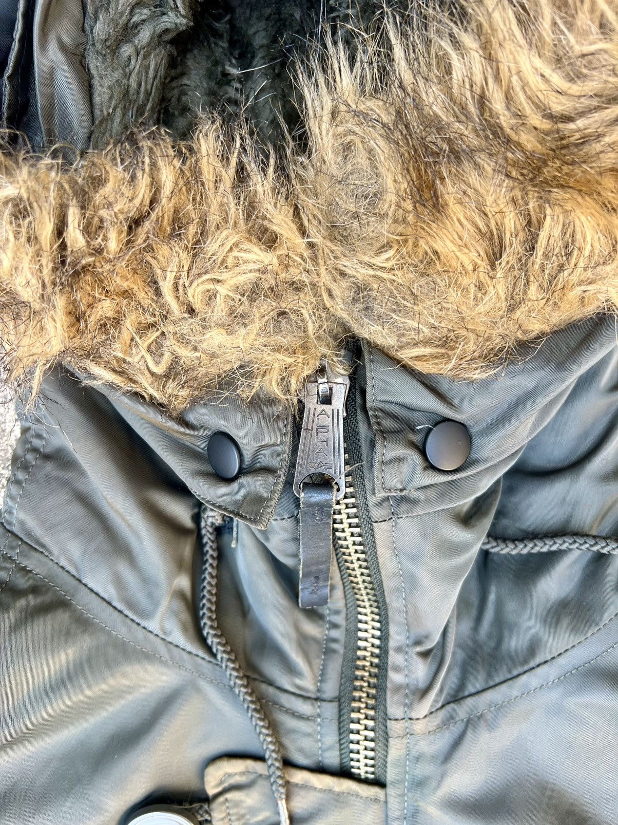 Alpha Industries × Vintage VINTAGE ALPHA INDUSTRIES N3B FAUX FUR HOODIE JACKET Size US L / EU 52-54 / 3 - 9 Thumbnail