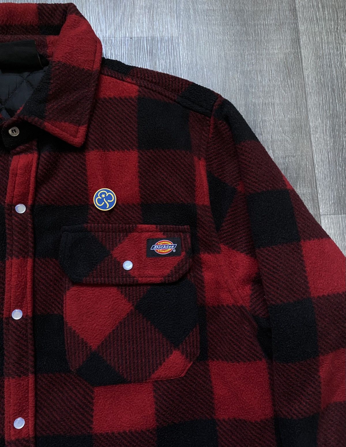 Dickies Insulated Plaid Checkered Fleece Overshirt Jacket Streetwear Size US L / EU 52-54 / 3 - 10 Thumbnail
