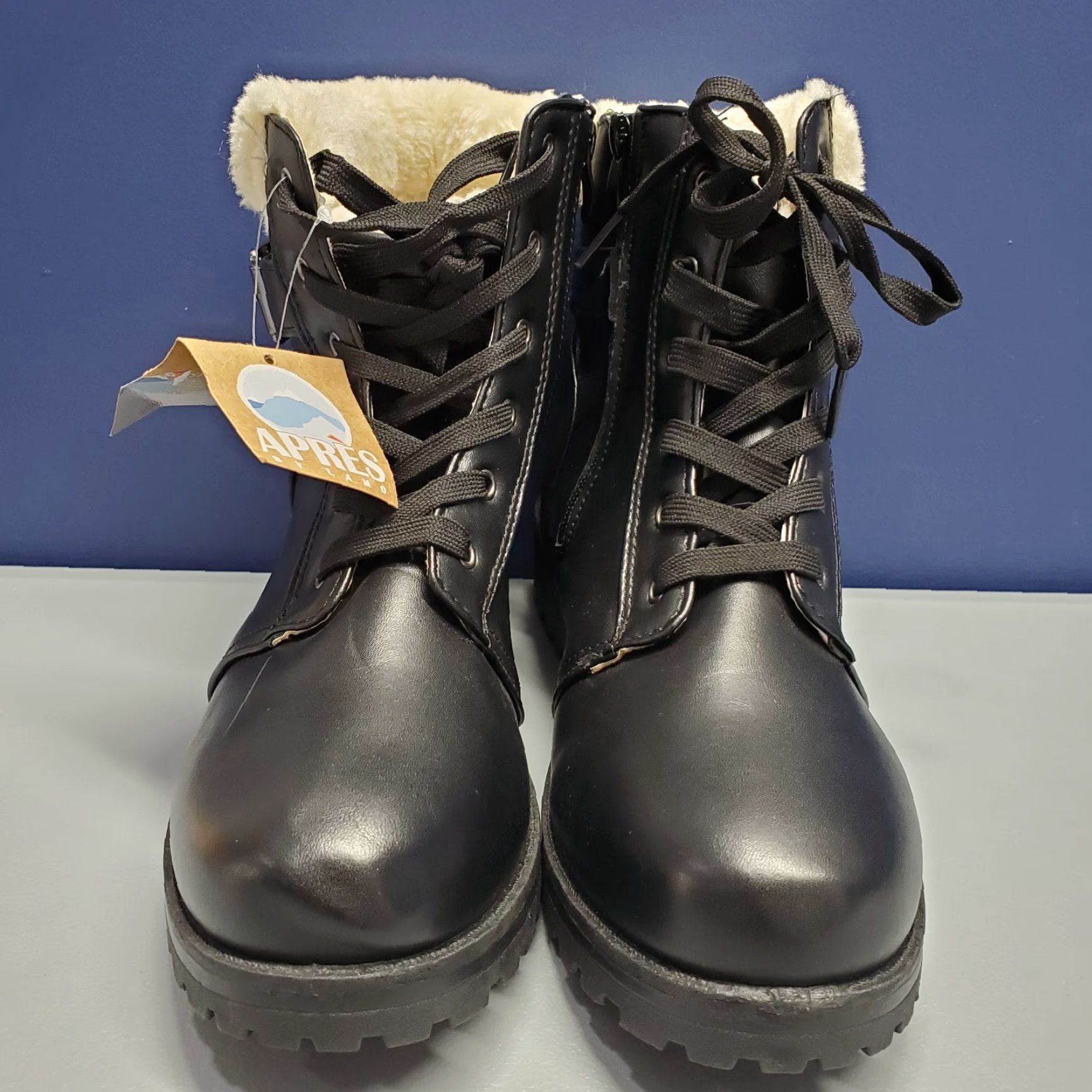 Vintage LAMO Park City Combat Winter Boots Womens Size 11 Black Faux Fur AW1765 Size L / US 10 / IT 46 - 2 Thumbnail