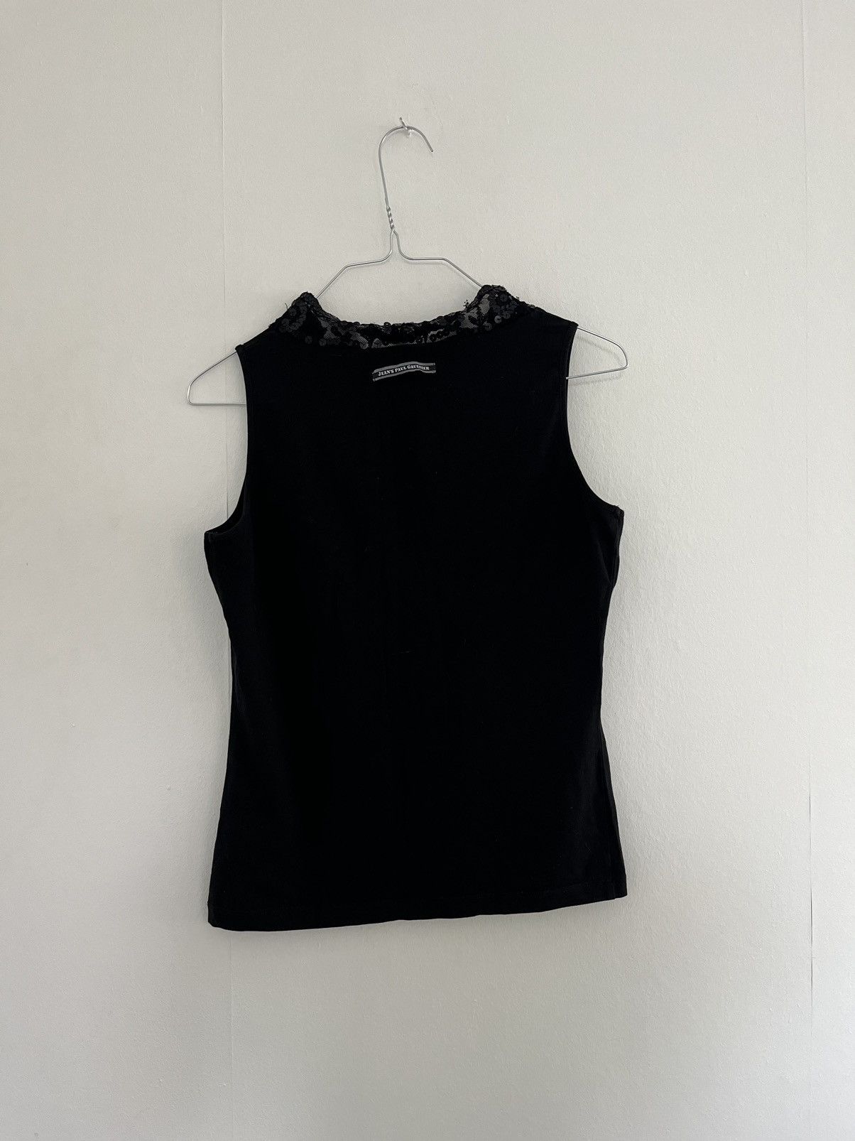 Jean Paul Gaultier Jean Paul Gaultier 2000’s Sequin Logo Tank Top Archive Size M / US 6-8 / IT 42-44 - 4 Thumbnail