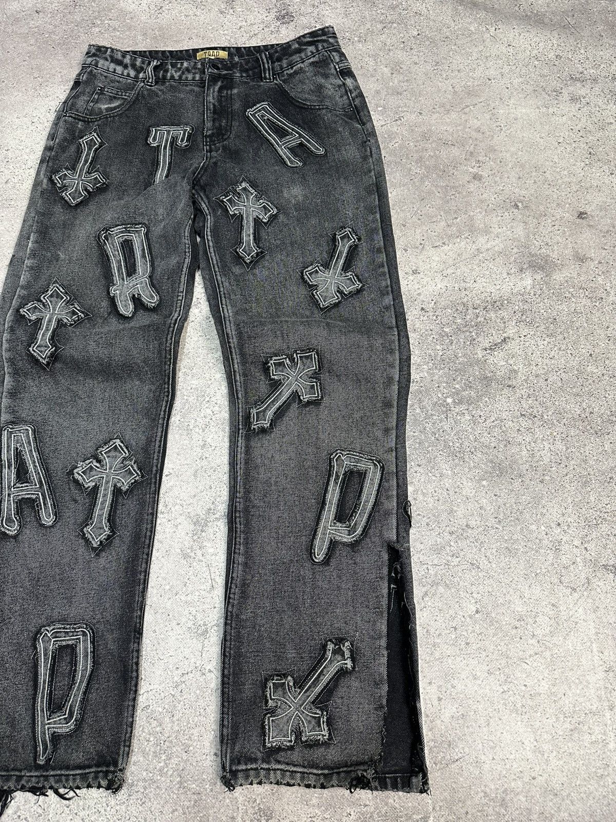 Vintage Vintage Trap Denim Jeans Chrome Hearts Style Big Logo Size US 31 - 7 Thumbnail