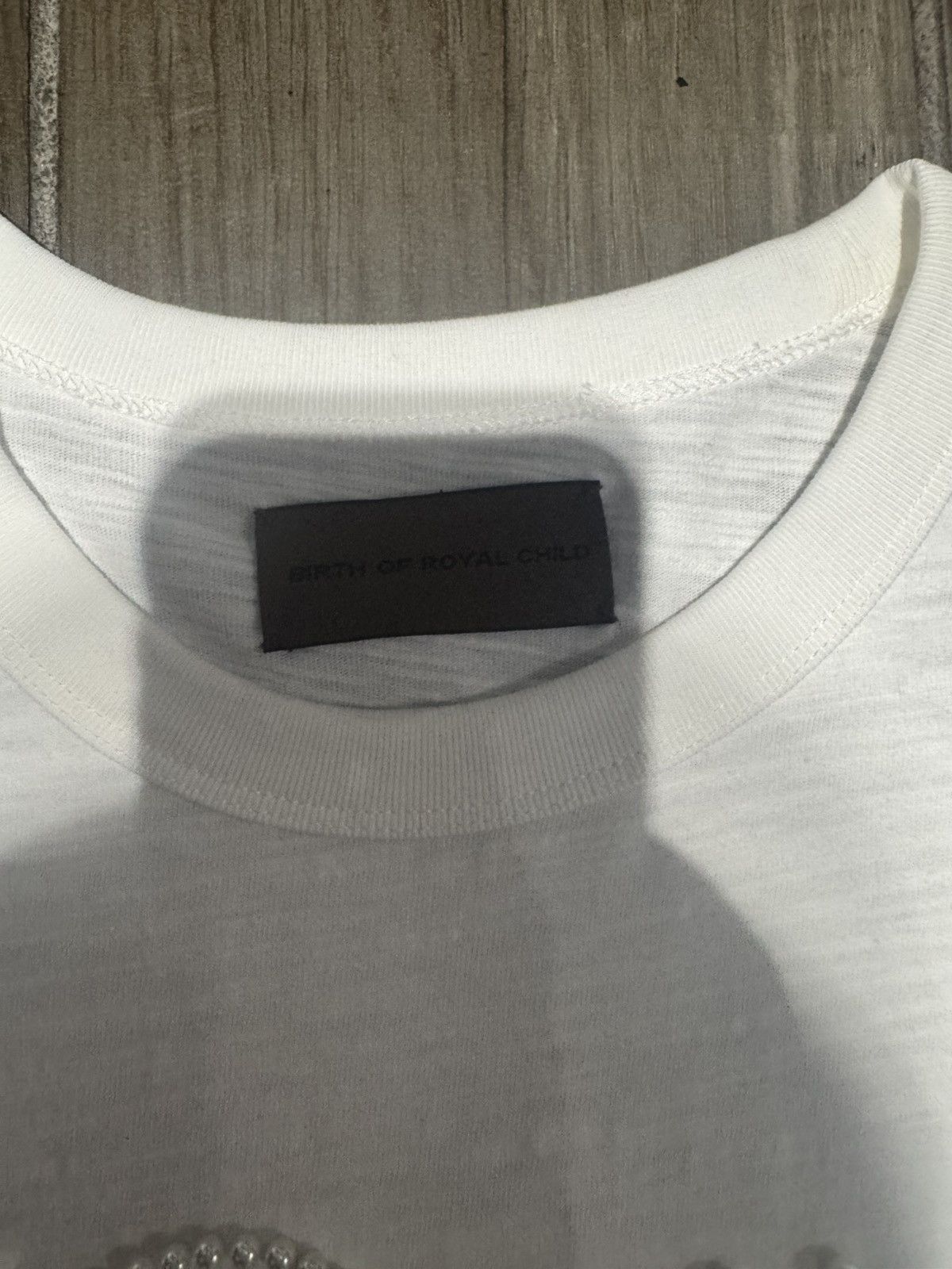 BIRTH OF ROYAL CHILD PEARL PATCHWORK TEE WHITE