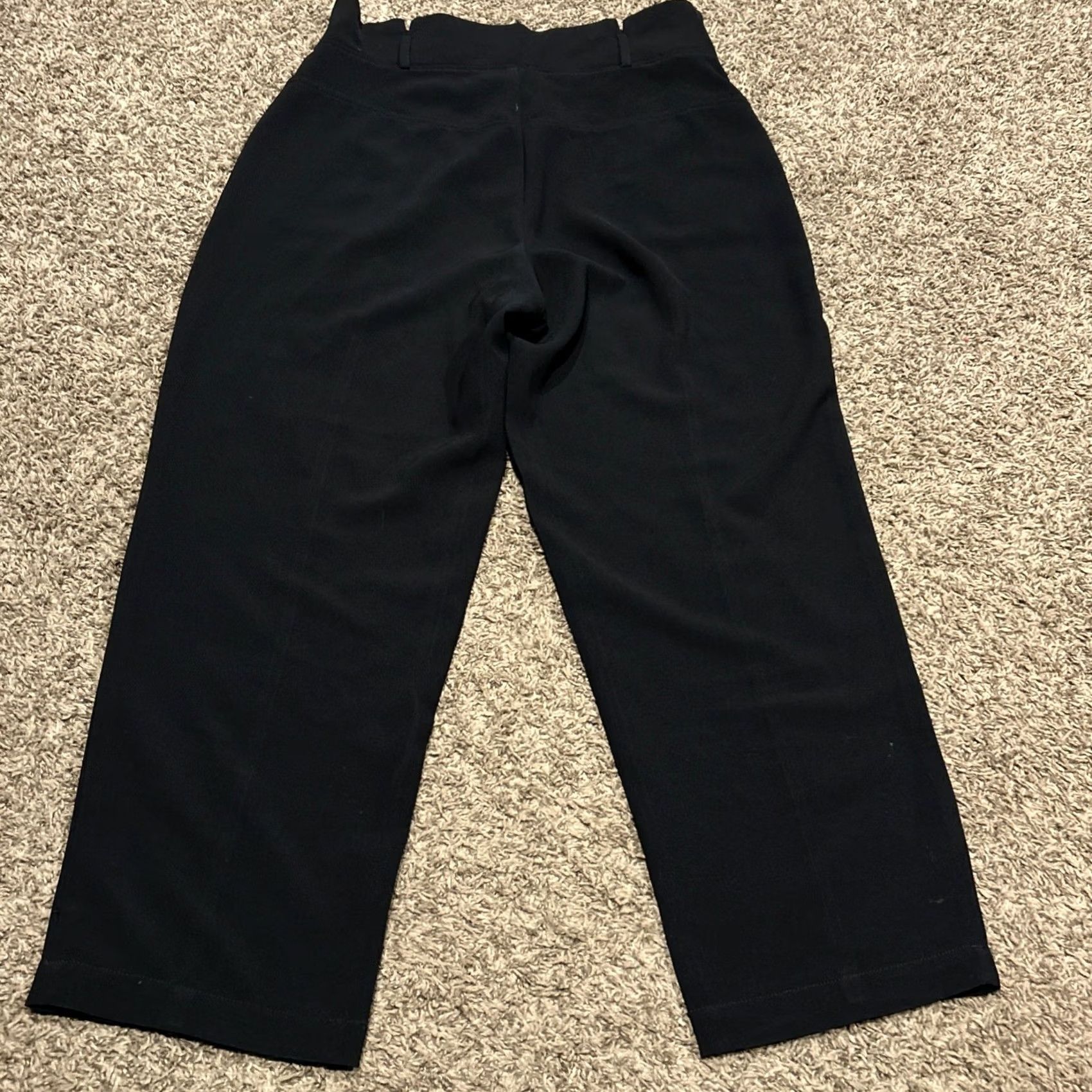 Vintage Ryegrass Womens Pants Size 8 Black Polyester Blend Knit Straight Leg Dress Pants 26.5 Inseam Pockets Business Regular Mens? Size 30" / US 8 / IT 44 - 4 Thumbnail