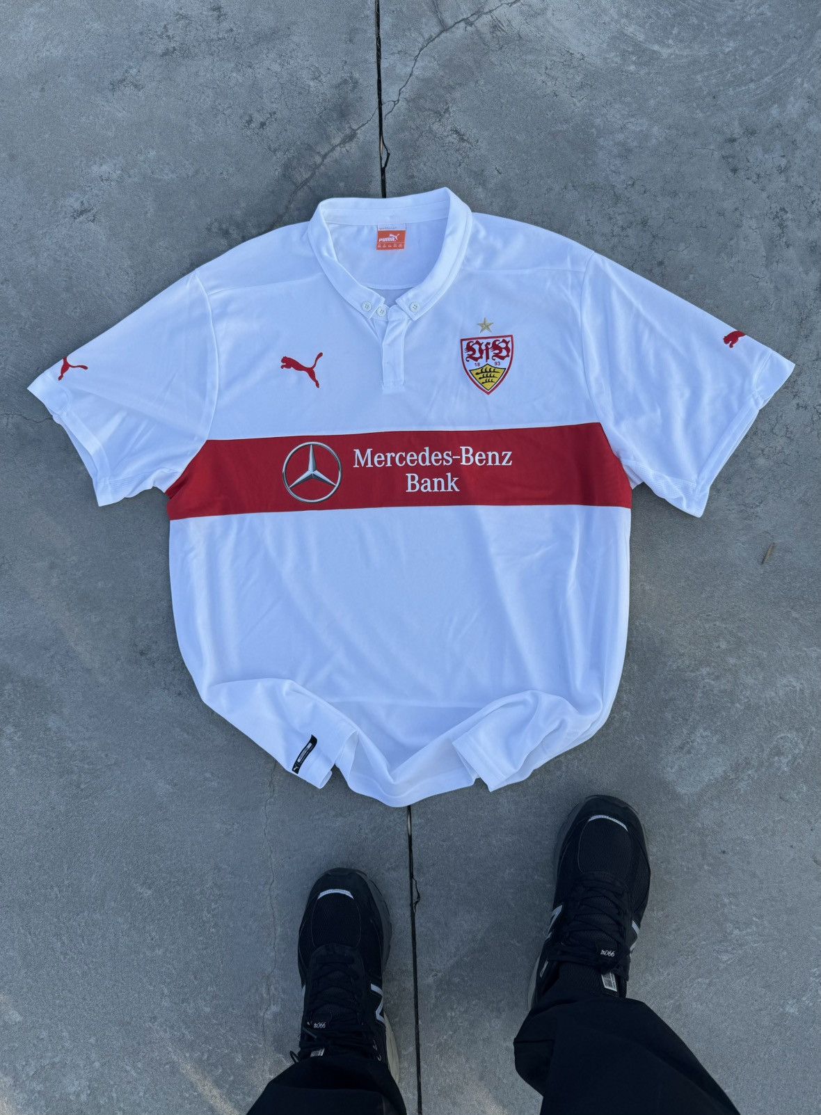 Puma 2014/15 VfB Stuttgart Puma Home Soccer Y2K Football Jersey Size US XL / EU 56 / 4 - 4 Thumbnail