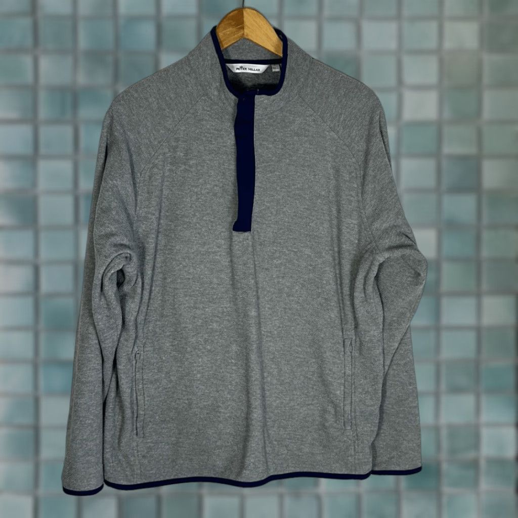 Peter Millar VINTAGE Peter Millar Crown Sport Men's Cloudglow Micro Fleece Half Zip Pullover Sweater Size US L / EU 52-54 / 3 - 1 Thumbnail