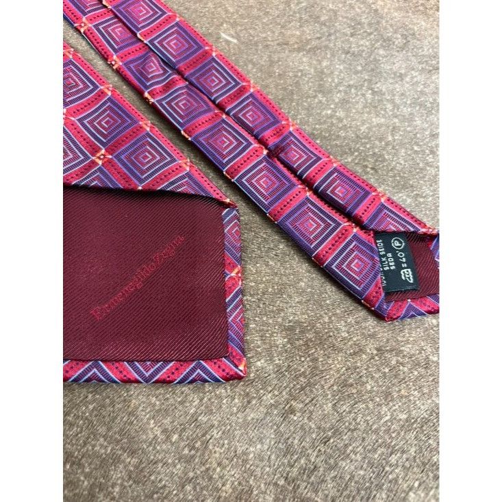 Ermenegildo Zegna Ermenegildo Zegna Geometric Silk Tie Cubes Made in Italy Size ONE SIZE - 4 Thumbnail