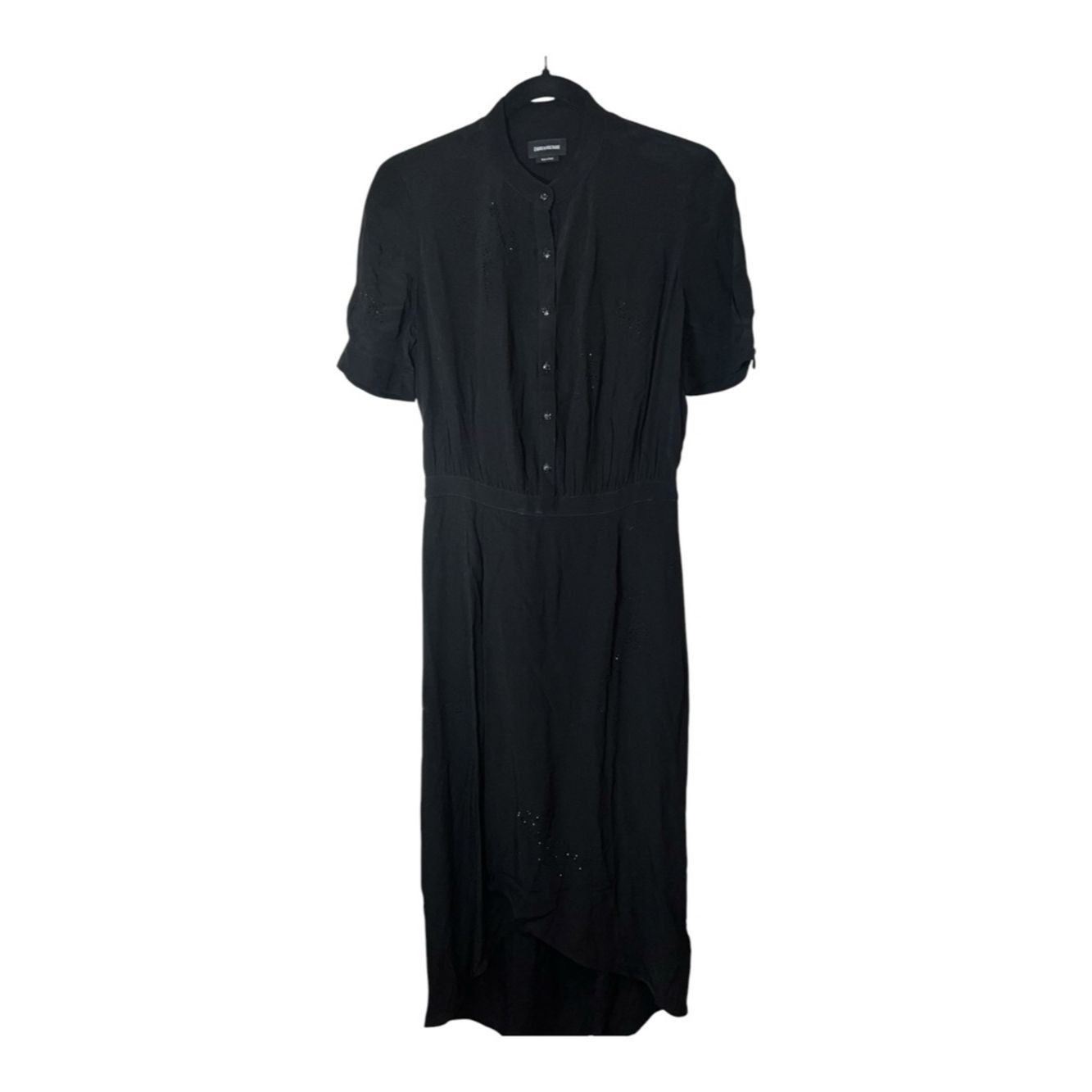 Zadig & Voltaire Zadig & Voltaire Rimaz Soft Strass Faux Wrap Shirt Dress Bl Size S / US 4 / IT 40 - 5 Thumbnail