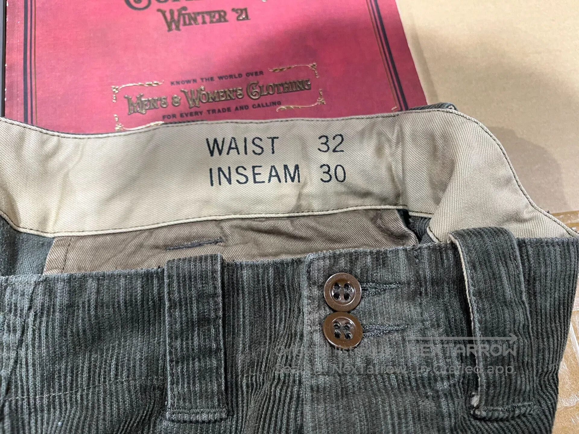 RRL Ralph Lauren RRL Vintage Corduroy Work Pants. Size US 30 / EU 46 - 6 Thumbnail