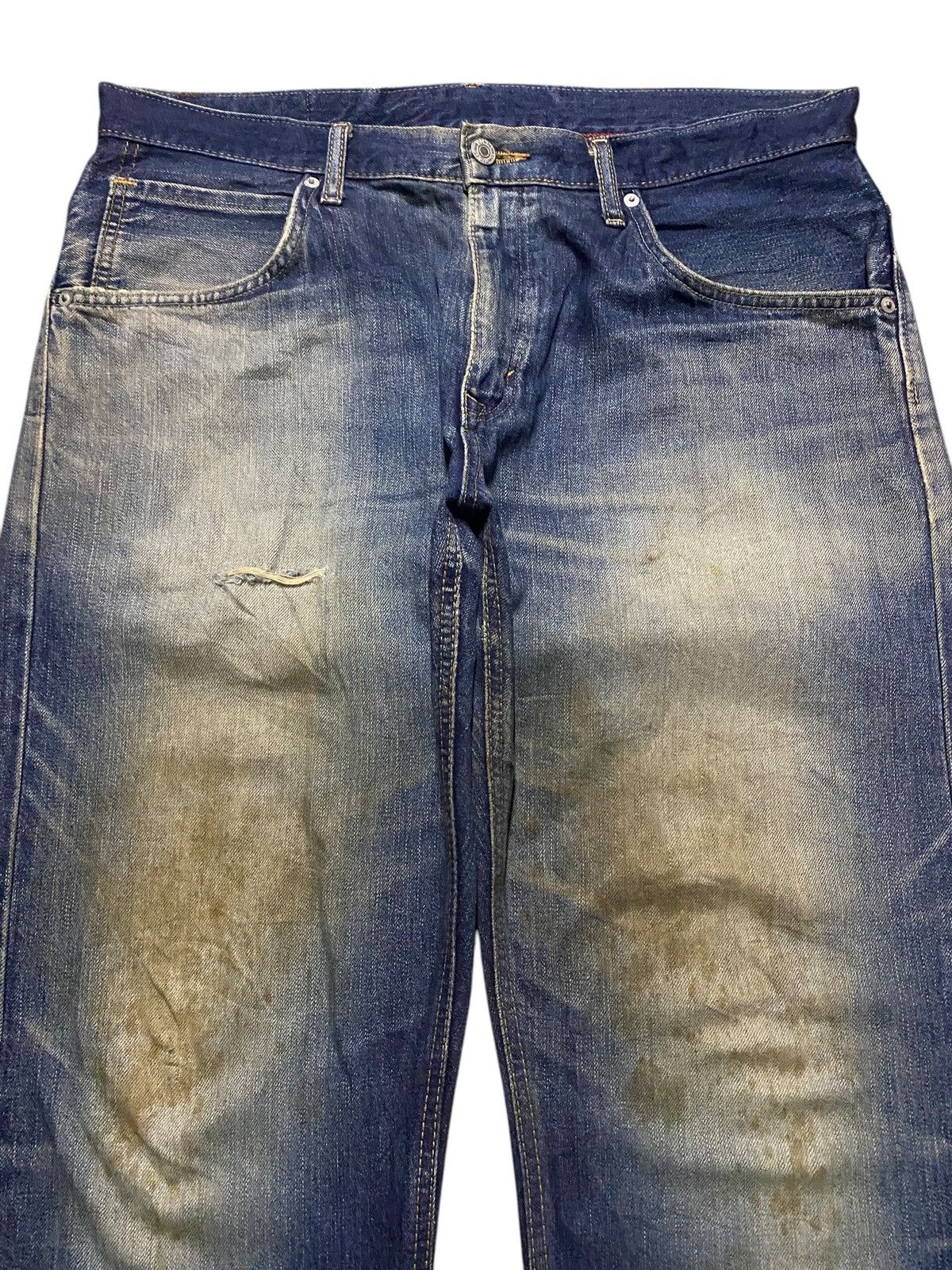 Junya Watanabe Vintage Edwin XV 04 Mud Wash Distressed Loose Jeans Size US 36 / EU 52 - 3 Thumbnail
