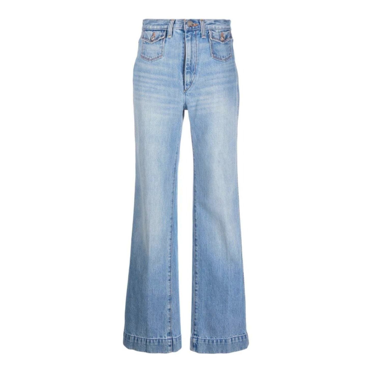 RE/DONE RE/DONE Hight Waist Wide-Leg Blue Jeans | Size 24 Size 25" / US 0 / IT 36 - 1 Thumbnail