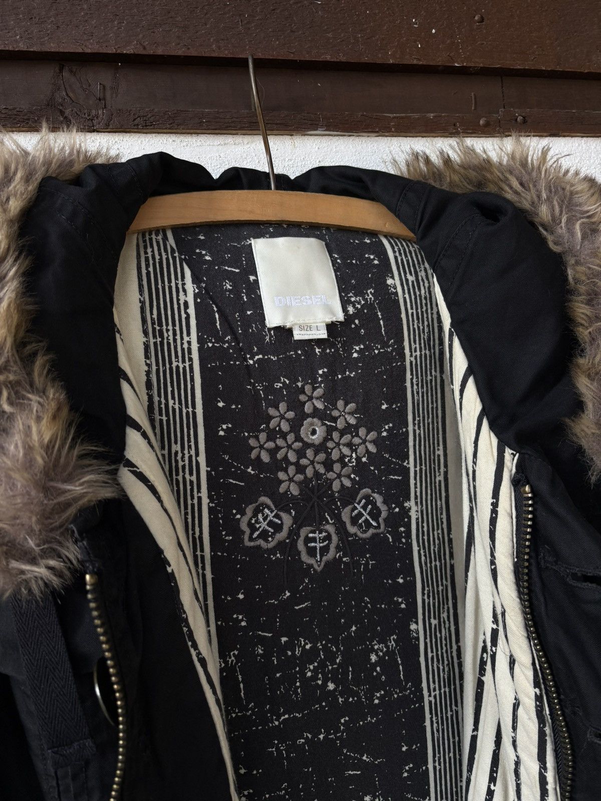 Diesel Y2K diesel parka with fawx fur hood Size L / US 10 / IT 46 - 5 Thumbnail