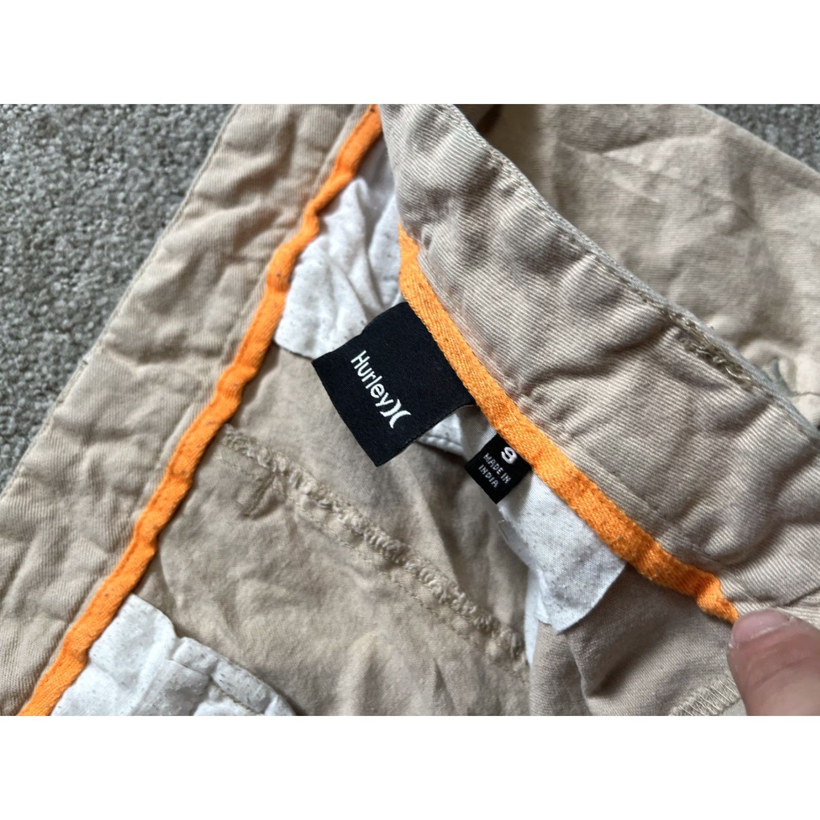 Hurley Hurley Plaid Shorts Khaki Beige Women's Size 9 Cotton Button Pockets Size 30" / US 8 / IT 44 - 4 Thumbnail