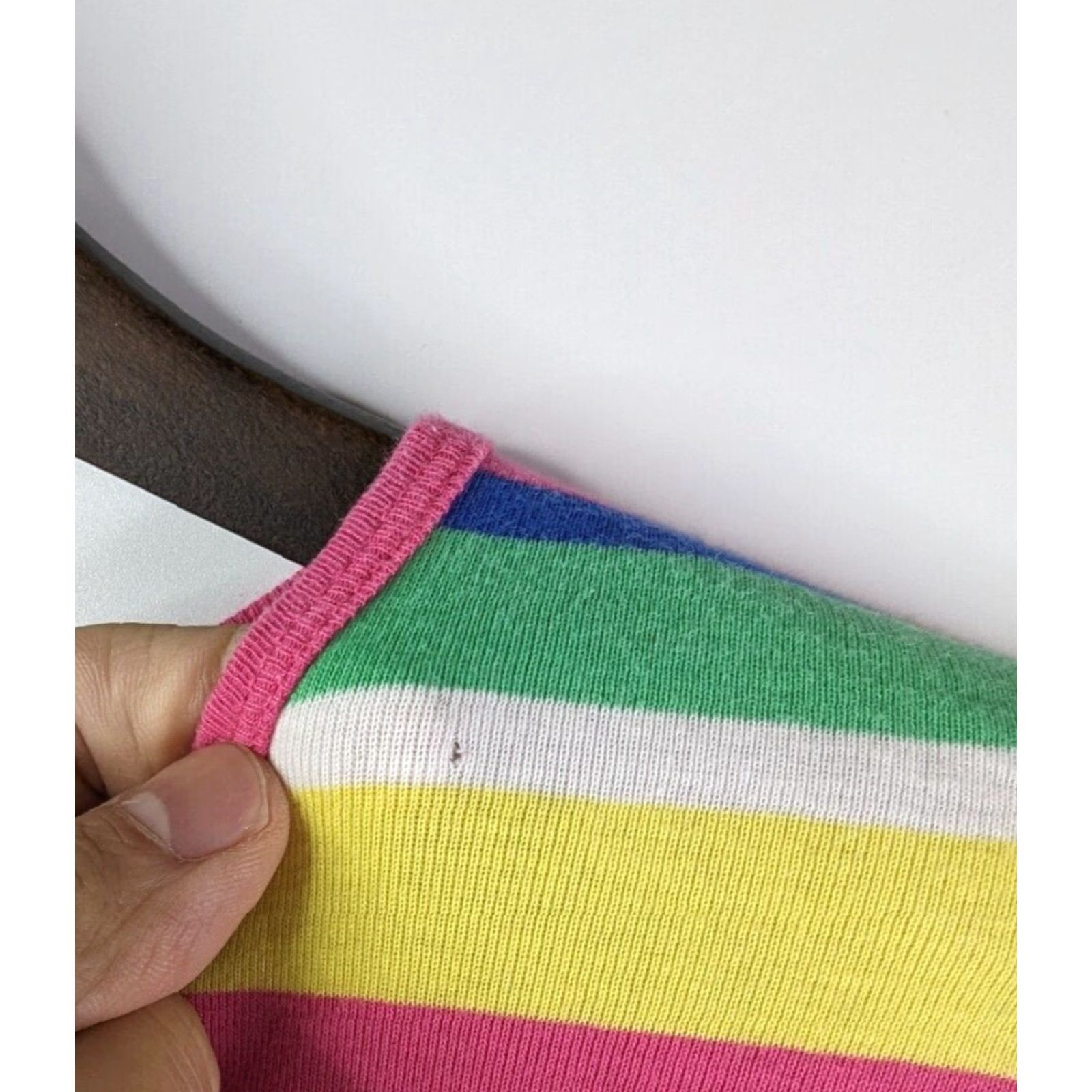 Ralph Lauren Lauren Ralph Lauren Womens M Petite Striped Short Sleeve Crewneck Tee Shirt Color Multicolor Cotton T-Shirt Women Petite Size M / US 6-8 / IT 42-44 - 2 Thumbnail