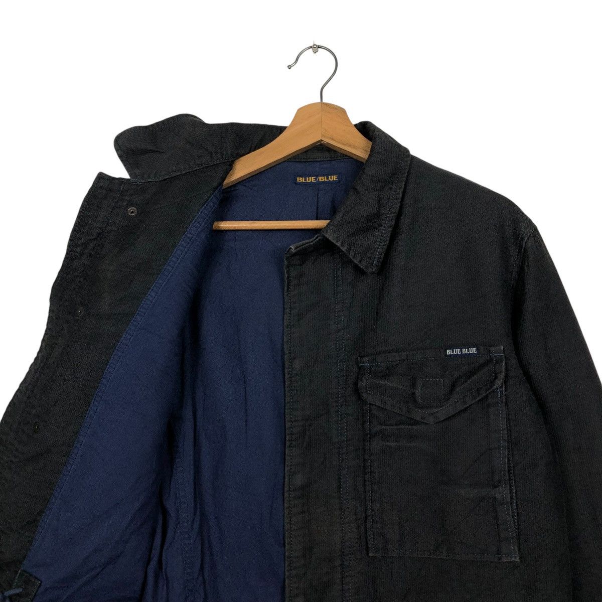 Blue Blue Japan 🔥VINTAGE DECK BIKER JACKET CORDUROY BLUE BLUE JAPAN ARIGATO Size US M / EU 48-50 / 2 - 14 Thumbnail