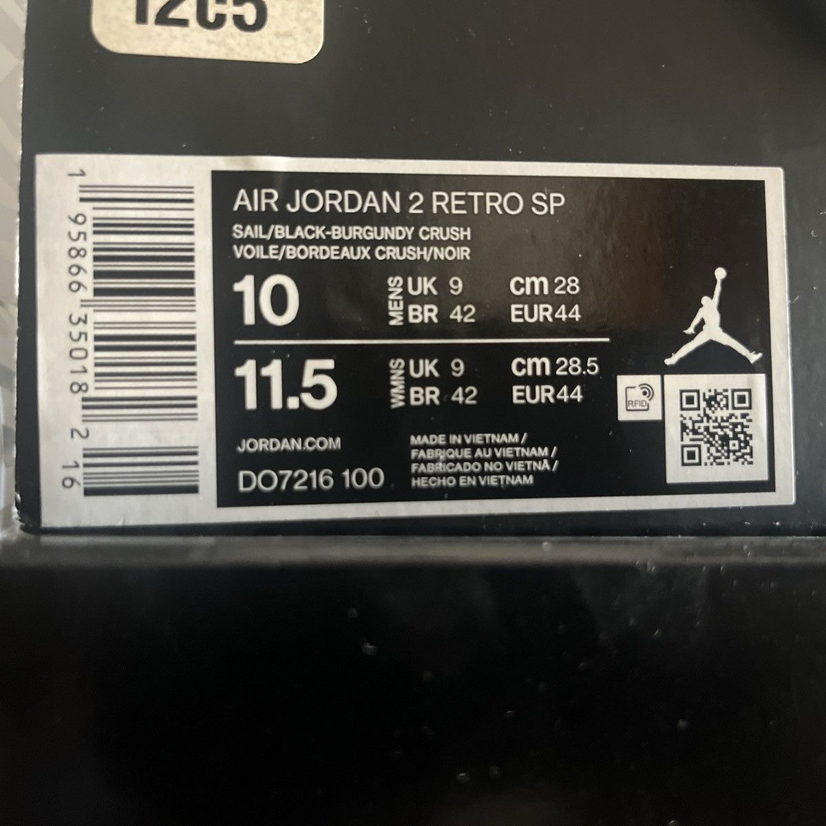 Jordan Brand Nike Air Jordan 2 II Retro Men’s A Ma Maniere Size US 10 / EU 43 - 8 Thumbnail