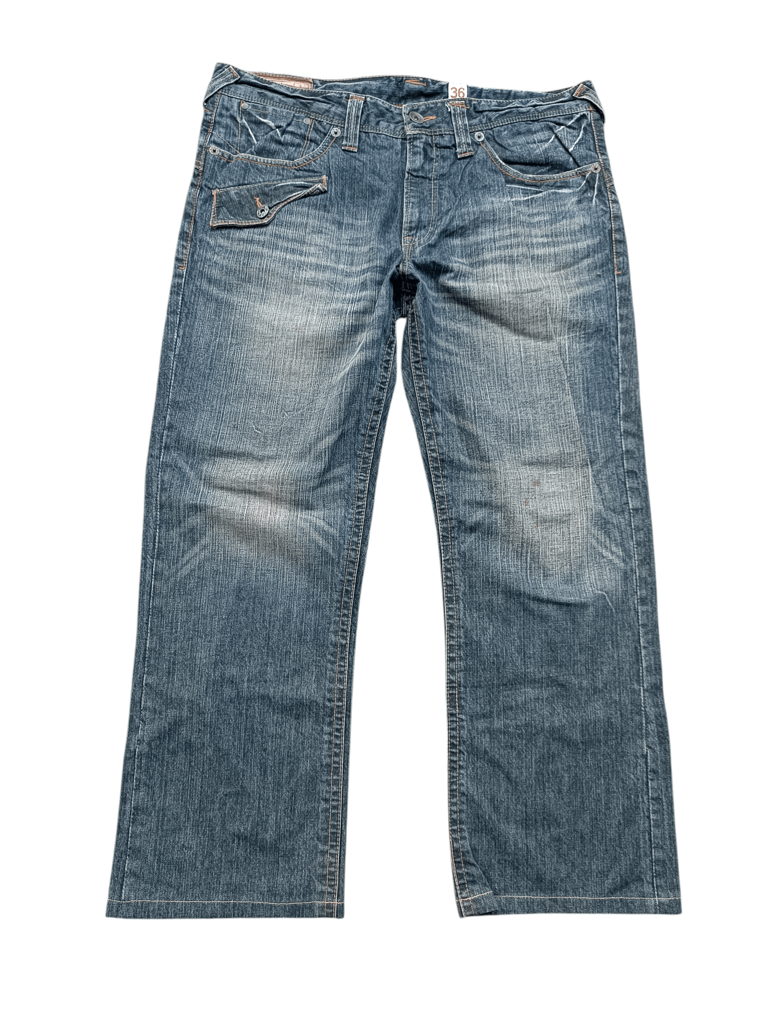 Japanese Brand Japanese Brand Rush Hour Whiskers Faded Jeans Size US 38 / EU 54 - 1 Thumbnail