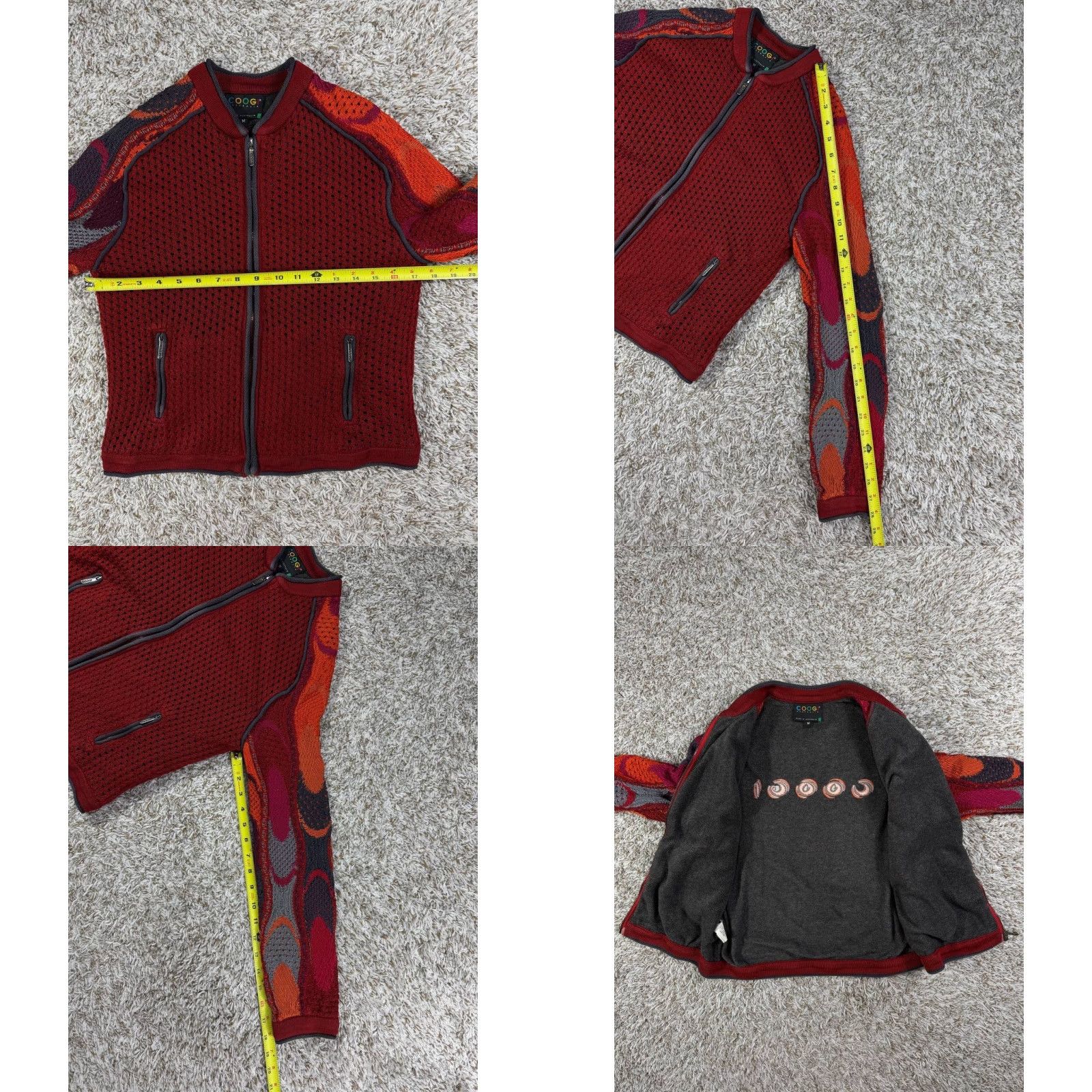 Coogi VINTAGE COOGI Sweater Full Zip Knit Women's Medium Red 3D RARE Size M / US 6-8 / IT 42-44 - 8 Thumbnail