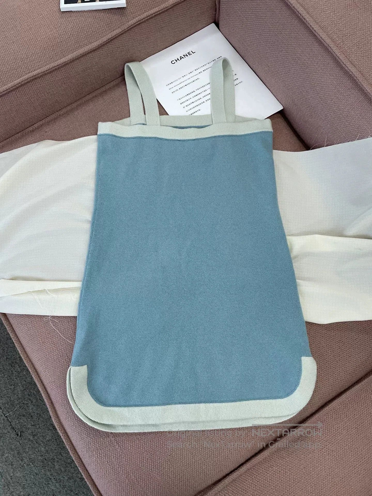 Chanel Chanel Blue Cashmere Sling Dress. Size US XS / EU 42 / 0 - 3 Thumbnail