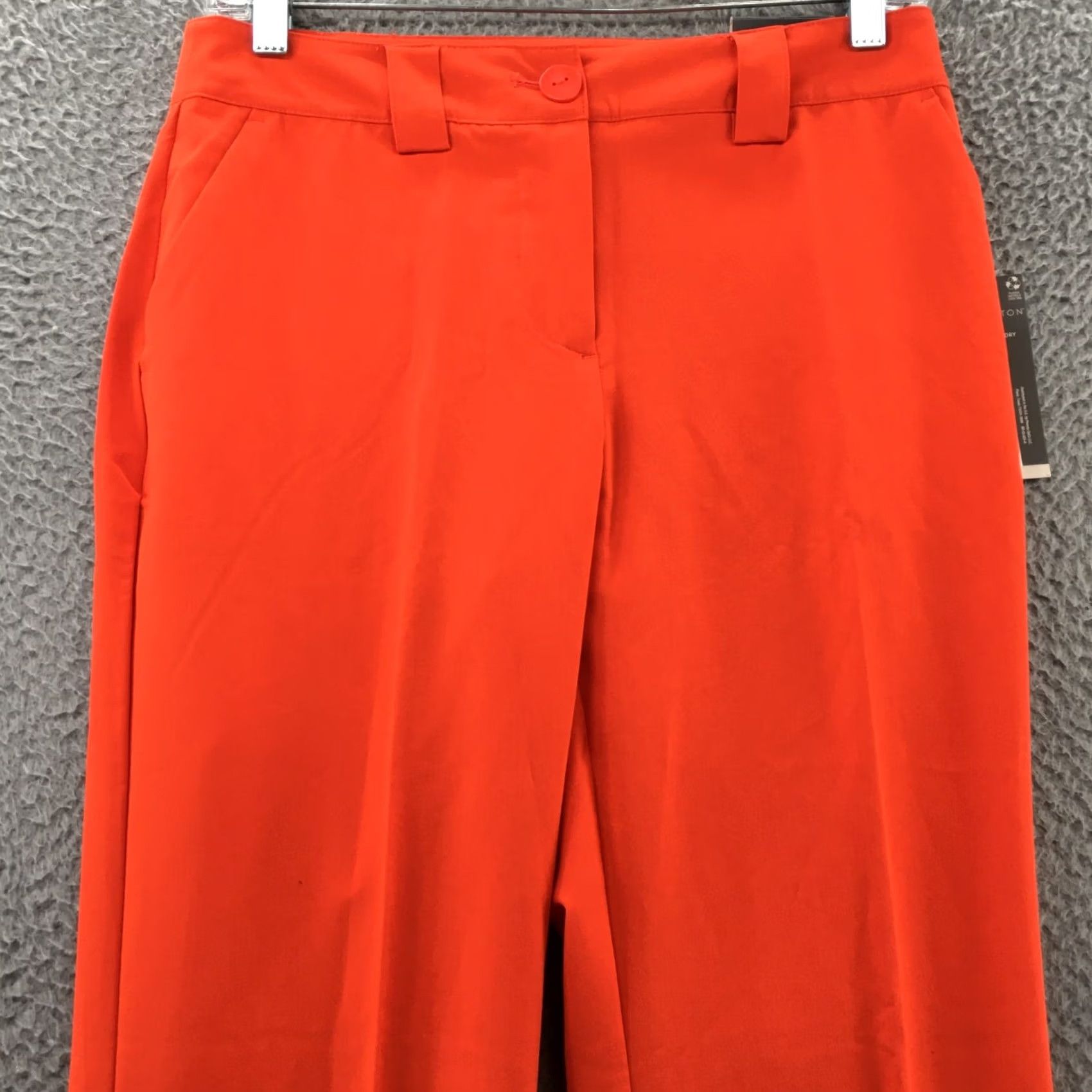 Worthington Worthington Orange Petite 4P Straight Leg High Rise Trouser Pants Womens Low Rise? No, High Rise. Size 30" / US 8 / IT 44 - 2 Thumbnail