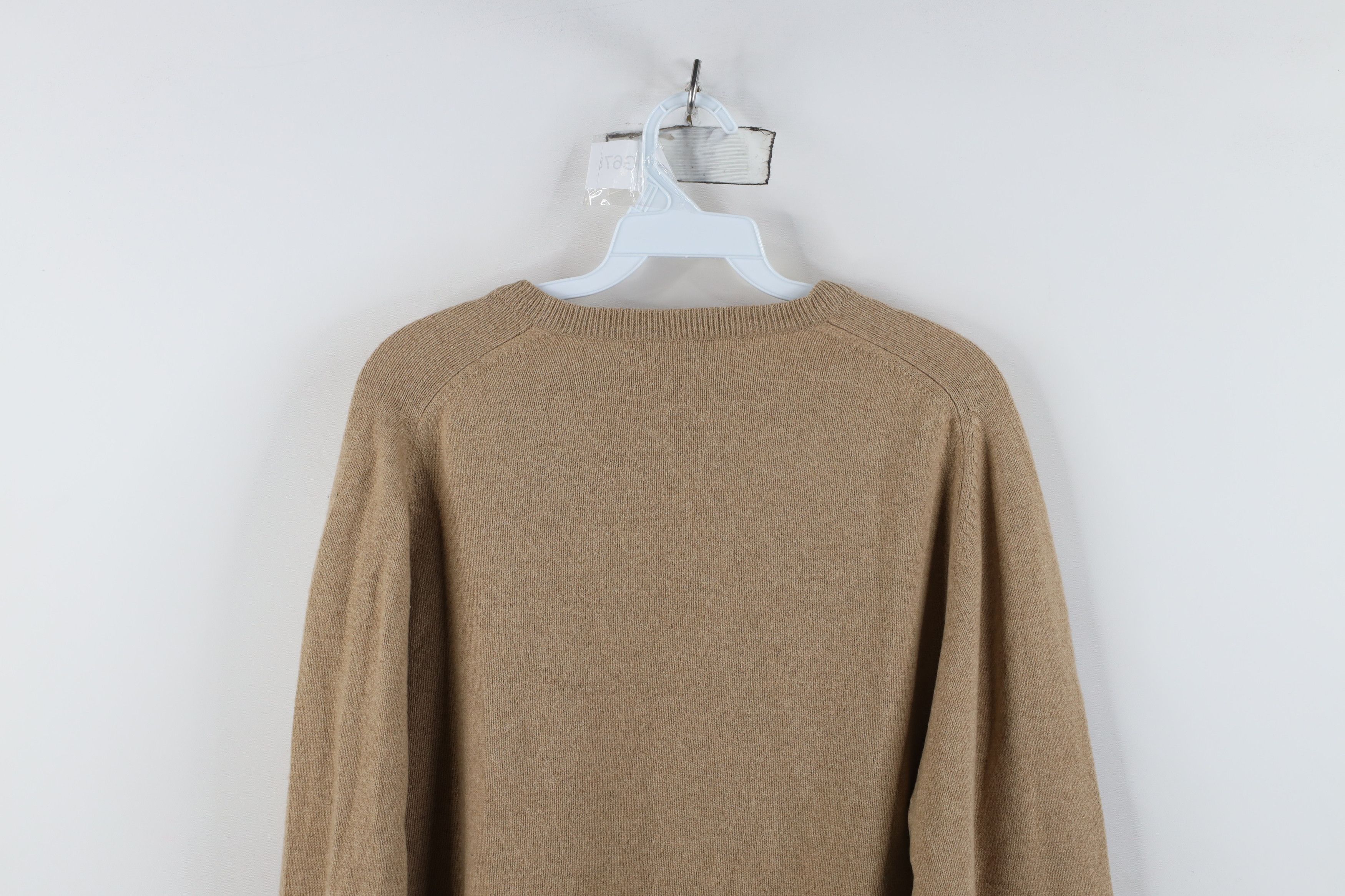 Vintage Vintage 90s Streetwear 2 Ply Cashmere Knit Sweater Beige Size US M / EU 48-50 / 2 - 12 Thumbnail