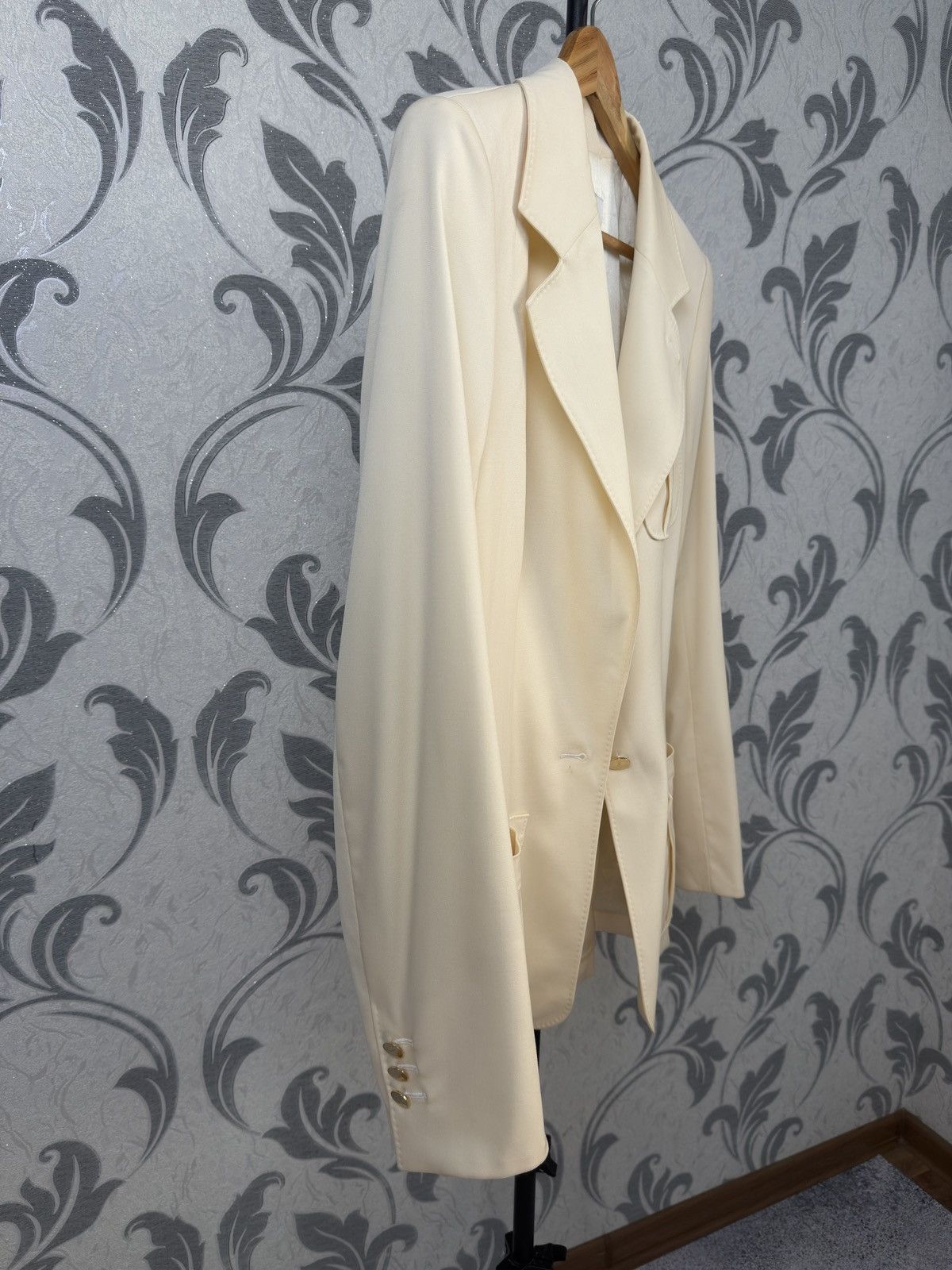 Yves Saint Laurent YVES SAINT LAURENT RIVE GAUCHE BEIGE BLAZER JACKET LANA WOOL Size M / US 6-8 / IT 42-44 - 18 Thumbnail