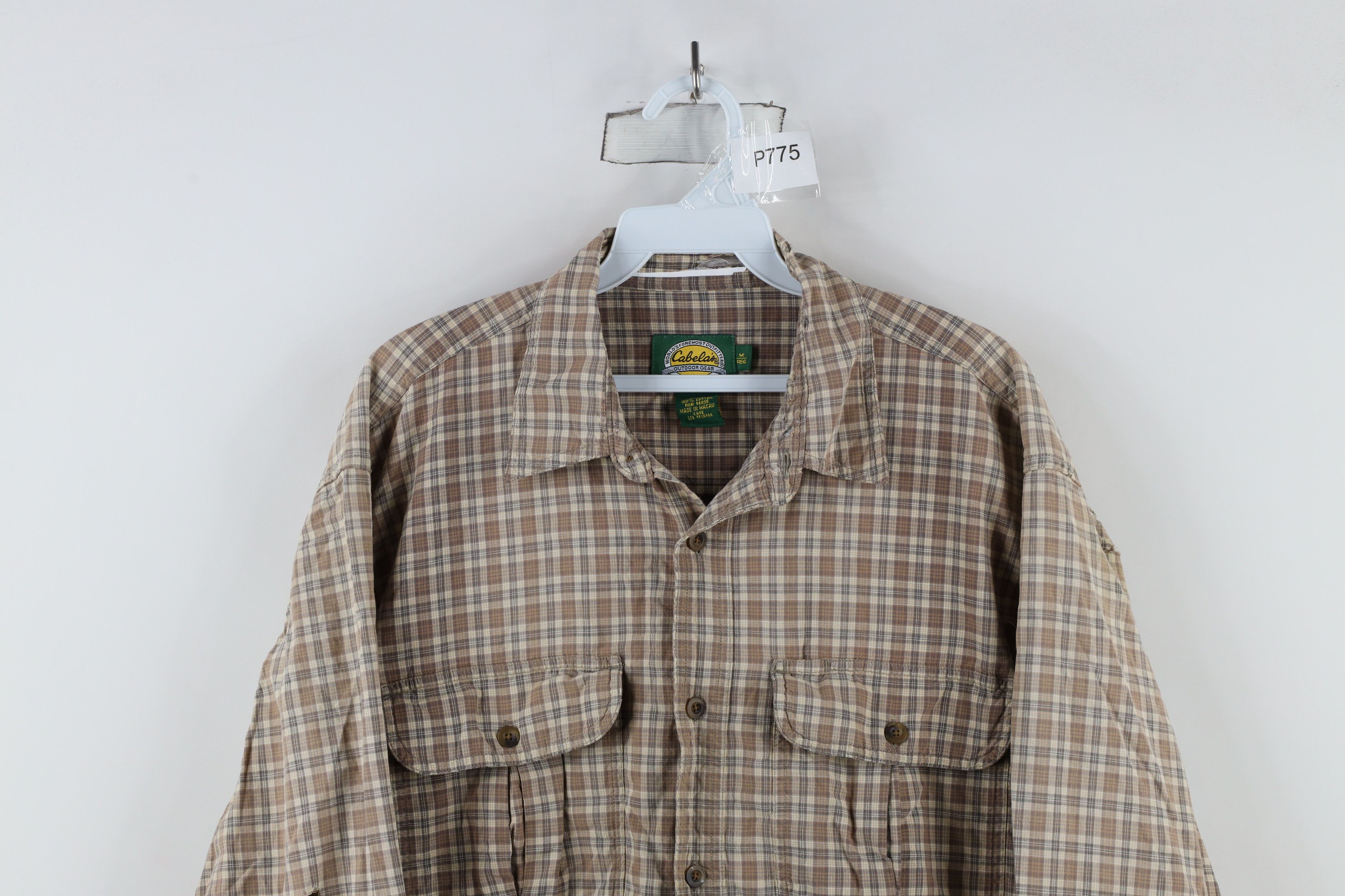 Cabelas × Vintage Vintage Cabelas Double Pocket Collared Button Shirt Plaid Size US M / EU 48-50 / 2 - 2 Thumbnail