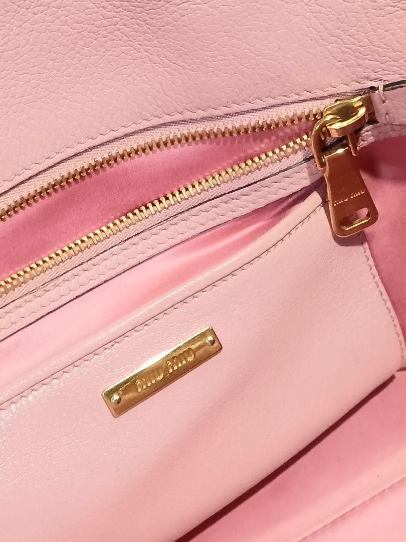 Miu Miu Miu Miu - Pink Goat Leather Handbag Shoulder Bag Vintage Size ONE SIZE - 6 Thumbnail