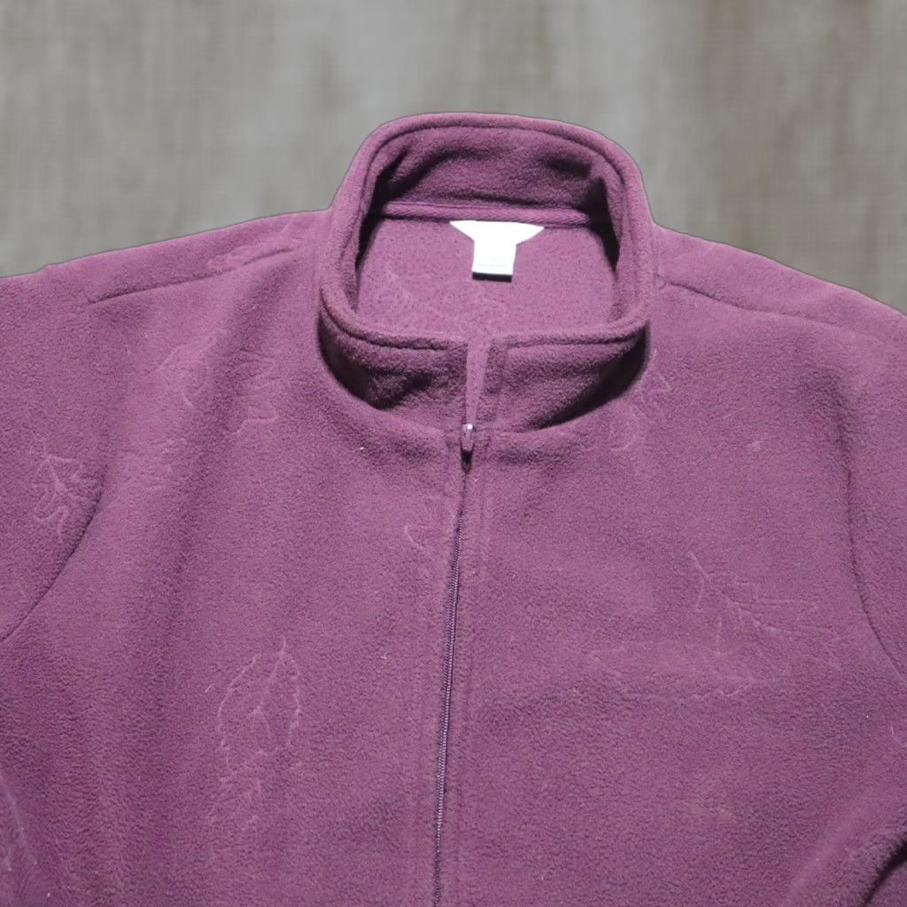 Vintage Christopher & Banks Jacket Women Long Sleeve Purple Velvet Zip Up Size L Fall Size L / US 10 / IT 46 - 1 Thumbnail