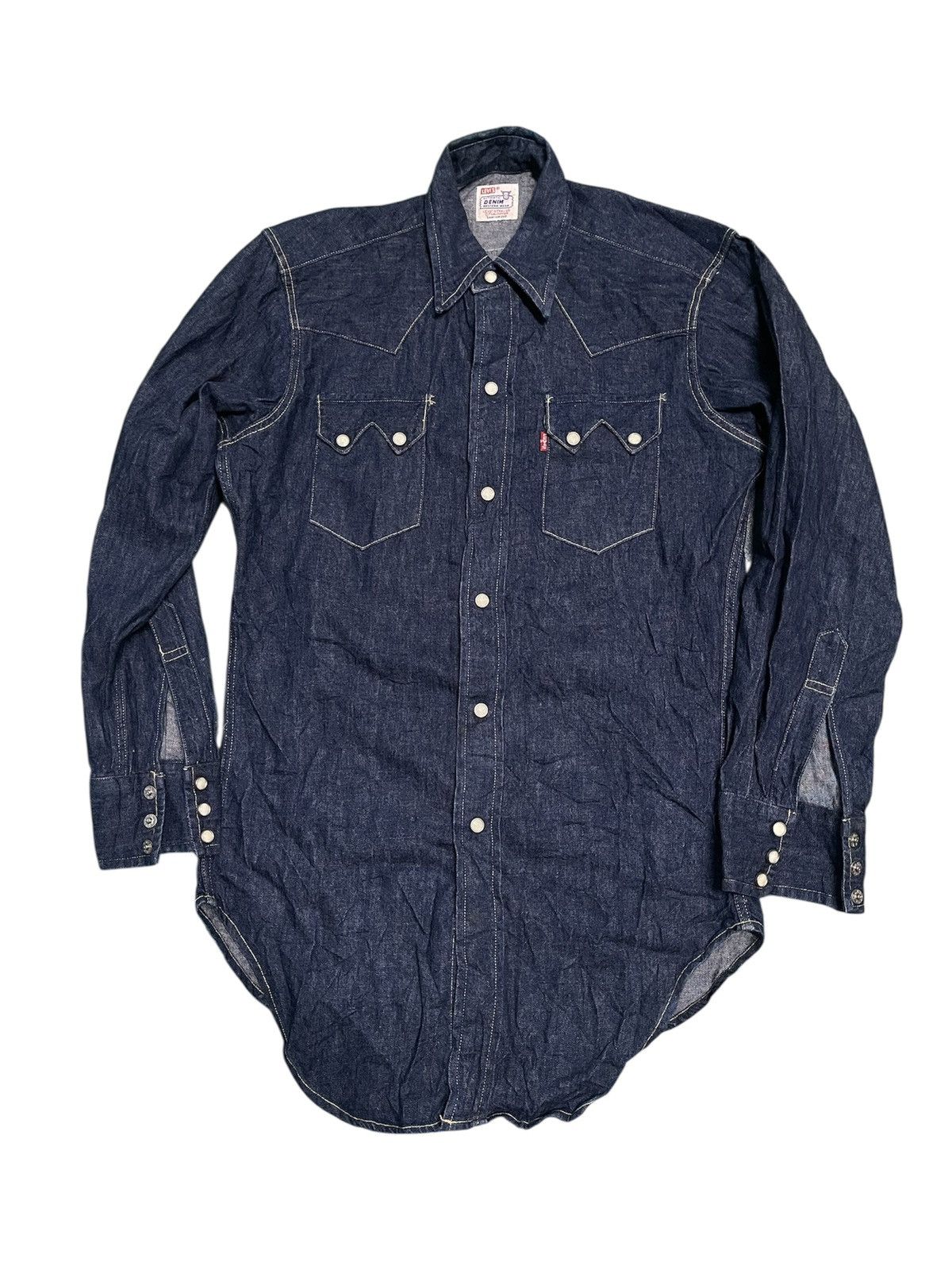 Vintage Levis Shorthorn Repro 50s Western Denim Shirt