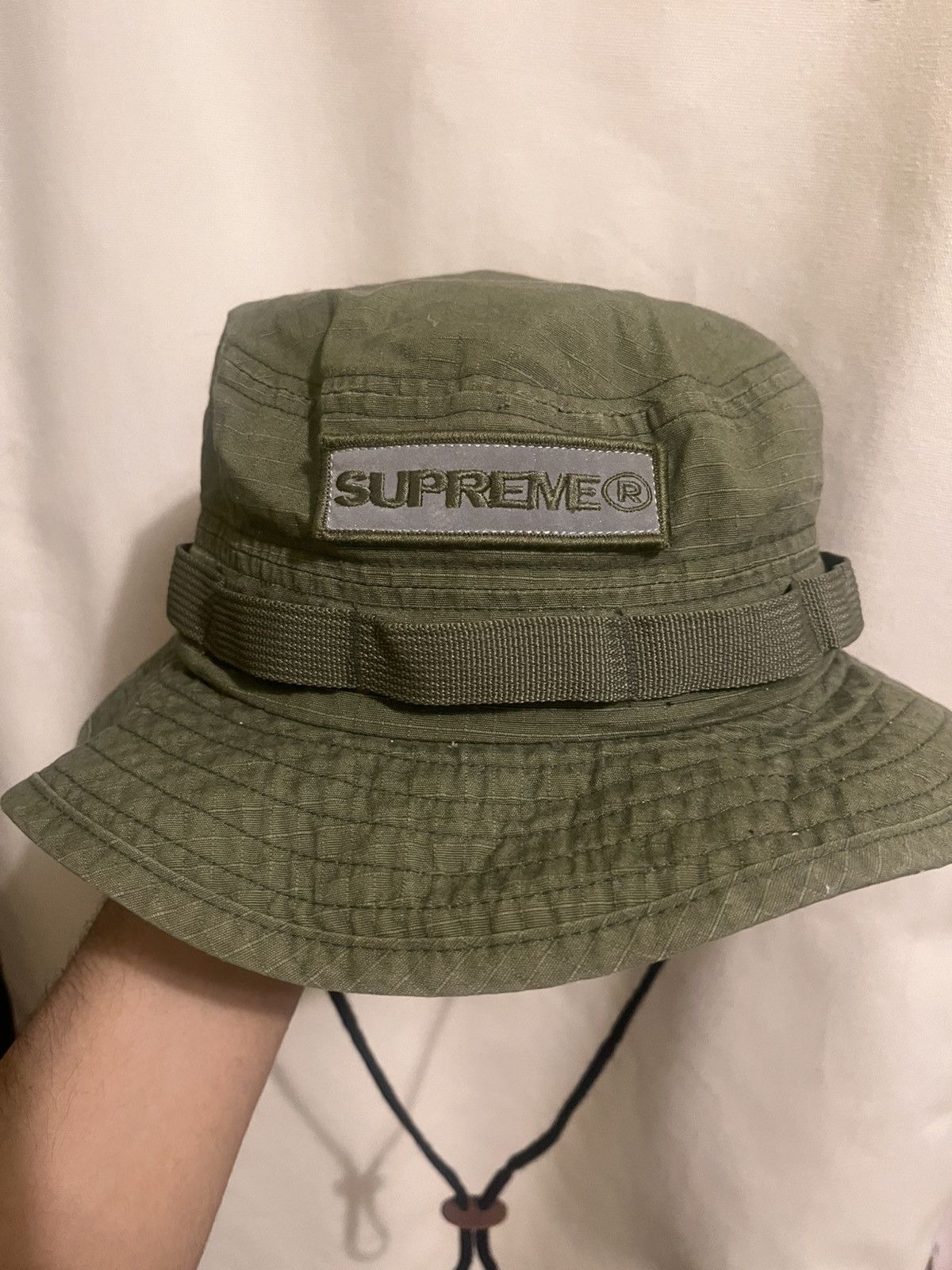 Lacoste × Supreme Supreme Lacoste Velour Crusher Bucket Hat Teal