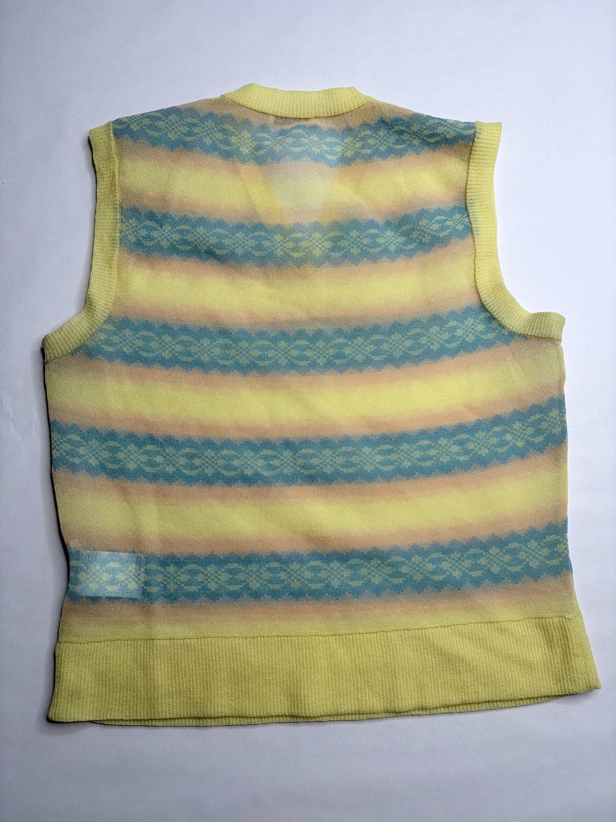 Our Legacy Our Legacy Knitted Vest Astral Yellow Argyle - Medium Size US M / EU 48-50 / 2 - 3 Thumbnail