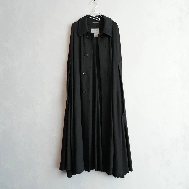 Yohji Yamamoto Yohji Yamamoto 21AW wool pure black cape coat-2505 Size US L / EU 52-54 / 3 - 1 Thumbnail