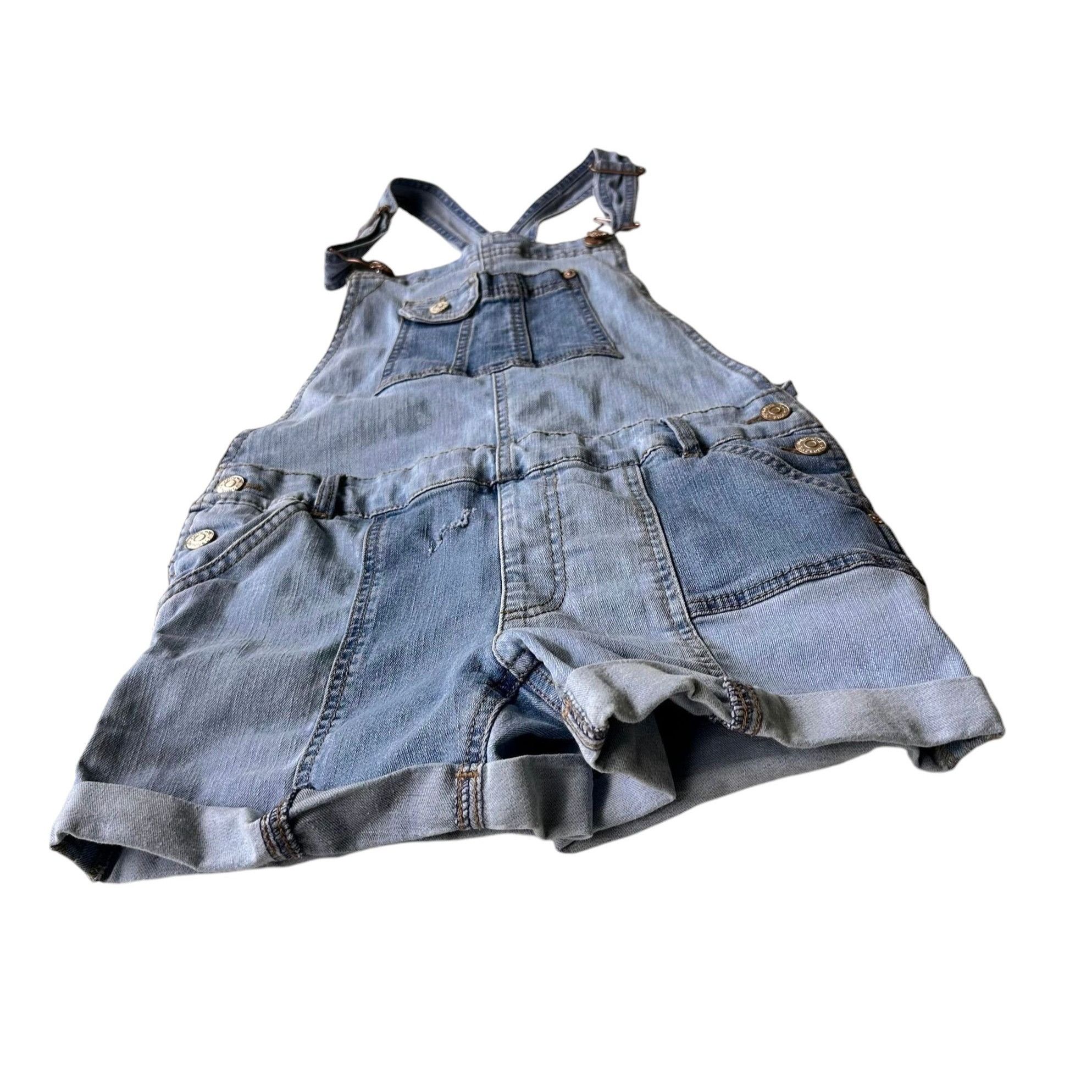 Jordache Jordache Denim Shortalls Bib Overalls Girls Large Distr Size 29" - 6 Thumbnail