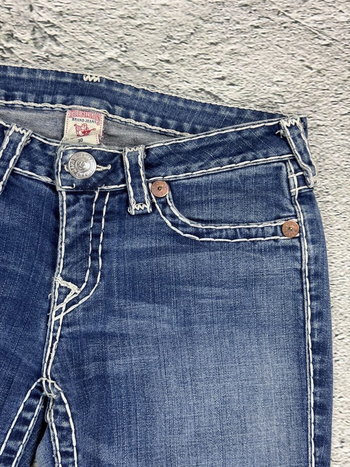 True Religion True Religion blue jeans white thick stitching Billy Size 30" / US 8 / IT 44 - 9 Thumbnail