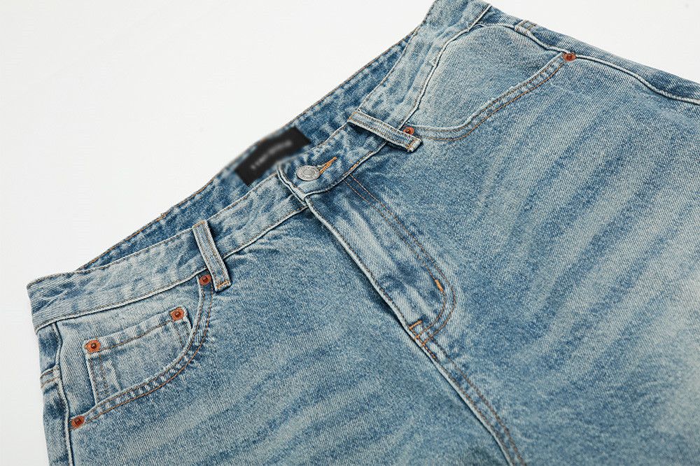 Japanese Brand × Vintage Washed distressed loose men's trendy punk ripped jeans Size US 32 / EU 48 - 3 Thumbnail