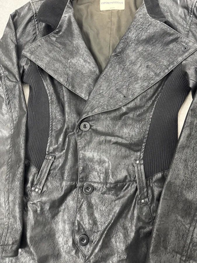 Emporio Armani 2000s Emporio Armani Black Leather Combination Size 42R - 12 Thumbnail
