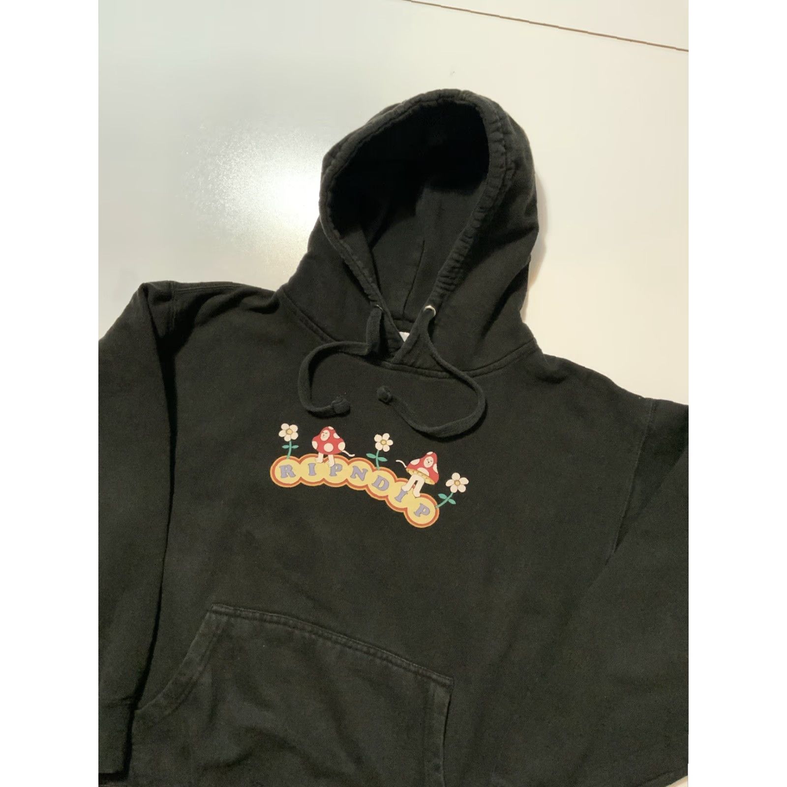 RIPNDIP VINTAGE RIPNDIP Lord Nermal Cat Mushrooms Flower Must Be Nice Black Pullover Hoodie M Mens Size US M / EU 48-50 / 2 - 3 Thumbnail