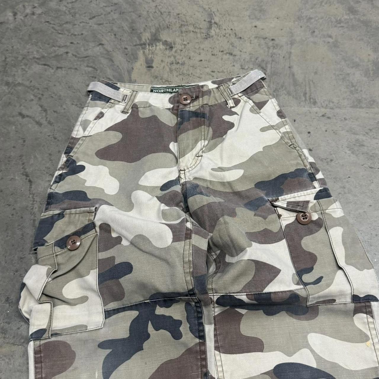Vintage Vintage 90s Faded Military Sand Camo Cargo Pants Size 22" - 2 Thumbnail