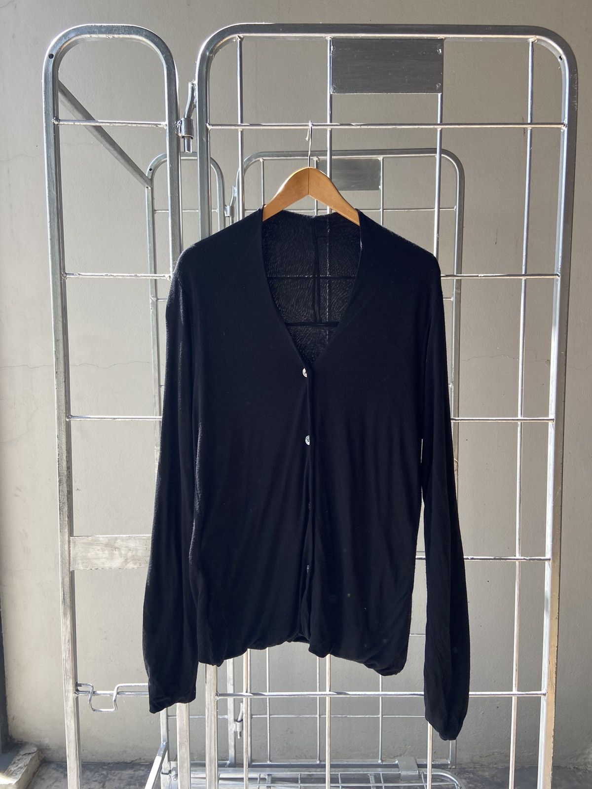 image of YS x YS Yamamoto Y’S For Living Black Cardigan, Men's (Size Medium)