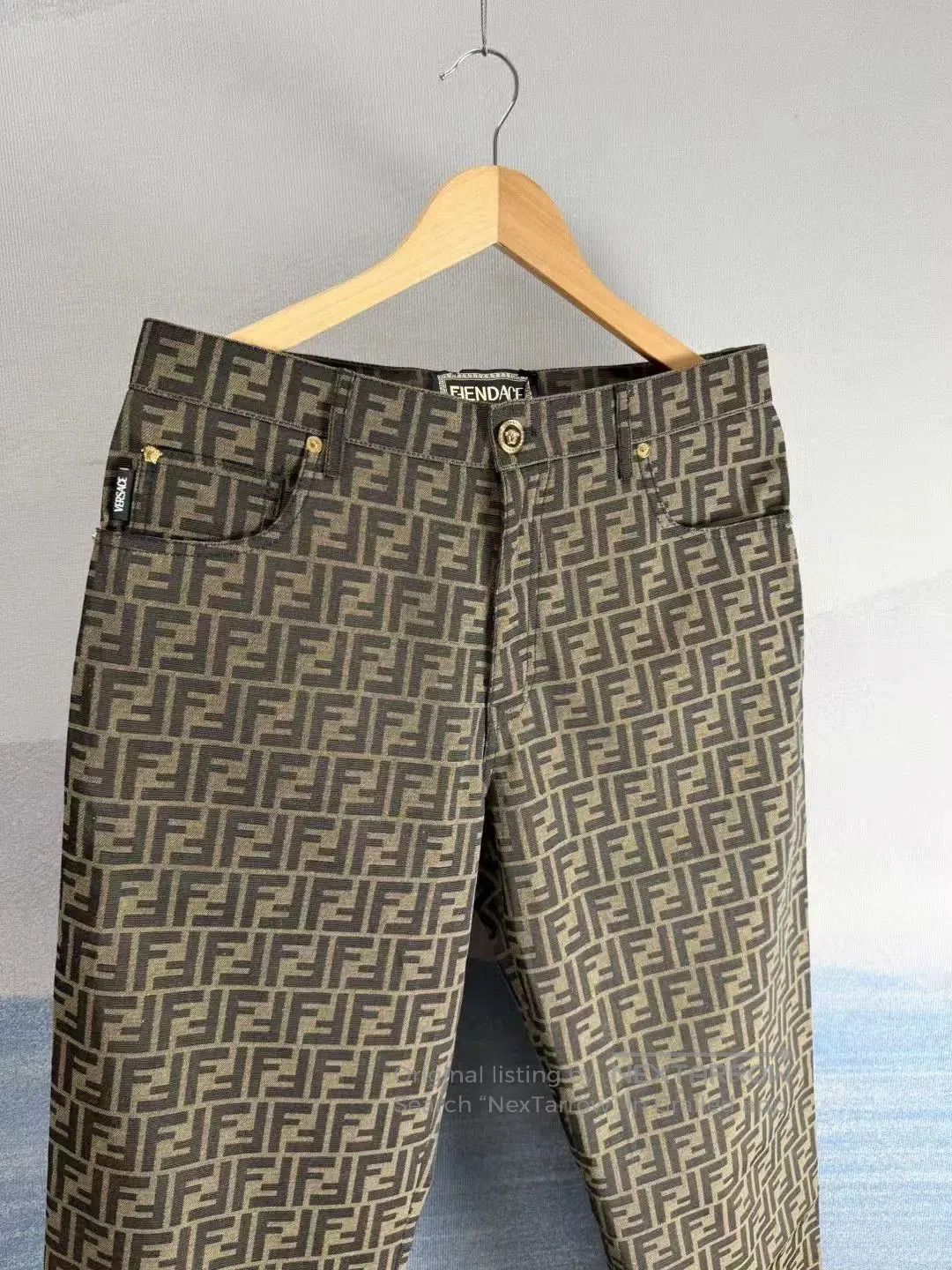 Fendi Fendi x Versace Brown Printed Cargo Pants. Size US 36 / EU 52 - 3 Thumbnail