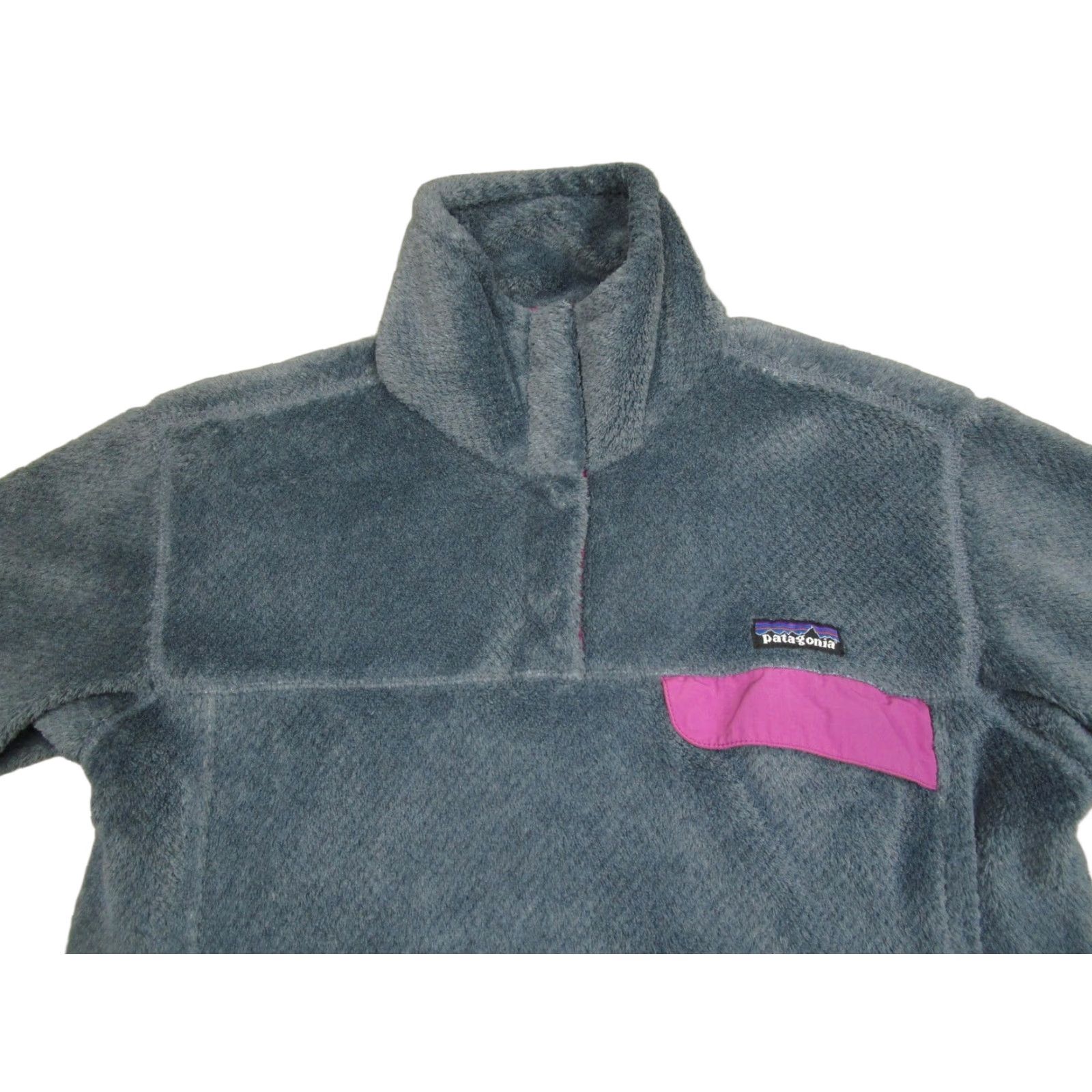 Patagonia Patagonia Pullover Women L Gray Teal Snap-T Fleece Outdoor Soft Cozy Preppy Shirt L Womens Size L / US 10 / IT 46 - 1 Thumbnail