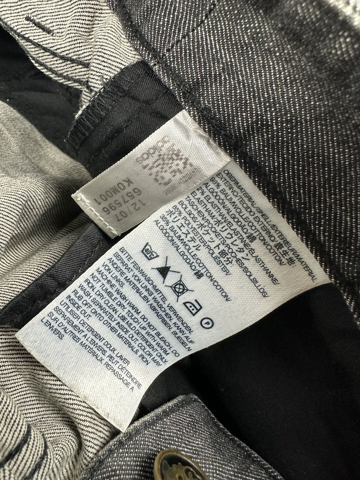 Designer × Yohji Yamamoto Y-3 007 Yohji Yamamoto Black Denim Size US 32 / EU 48 - 8 Thumbnail