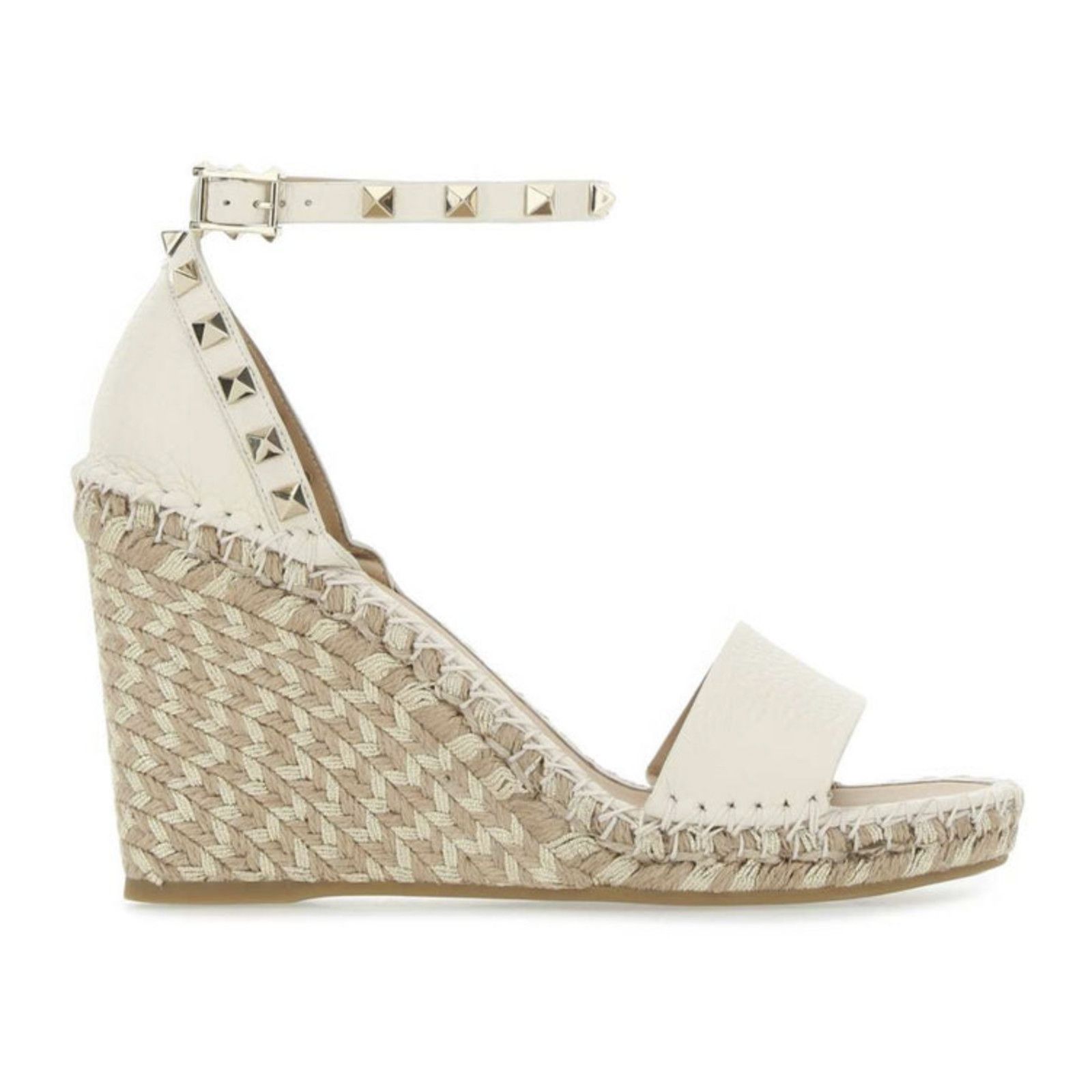 Rockstud Ankle Strap Platform Wedge Sandal Heel 40