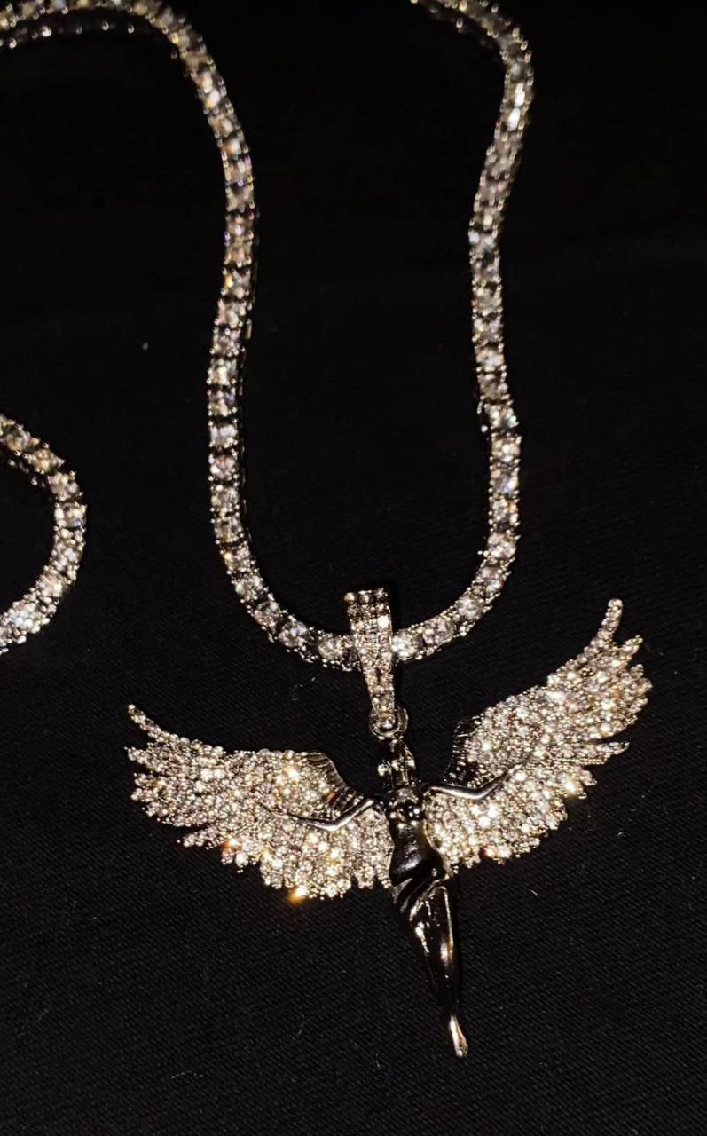 Other Chain | Pendant Angel Tennis Chain Silver 3mm 22” | Trap Size ONE SIZE - 5 Thumbnail