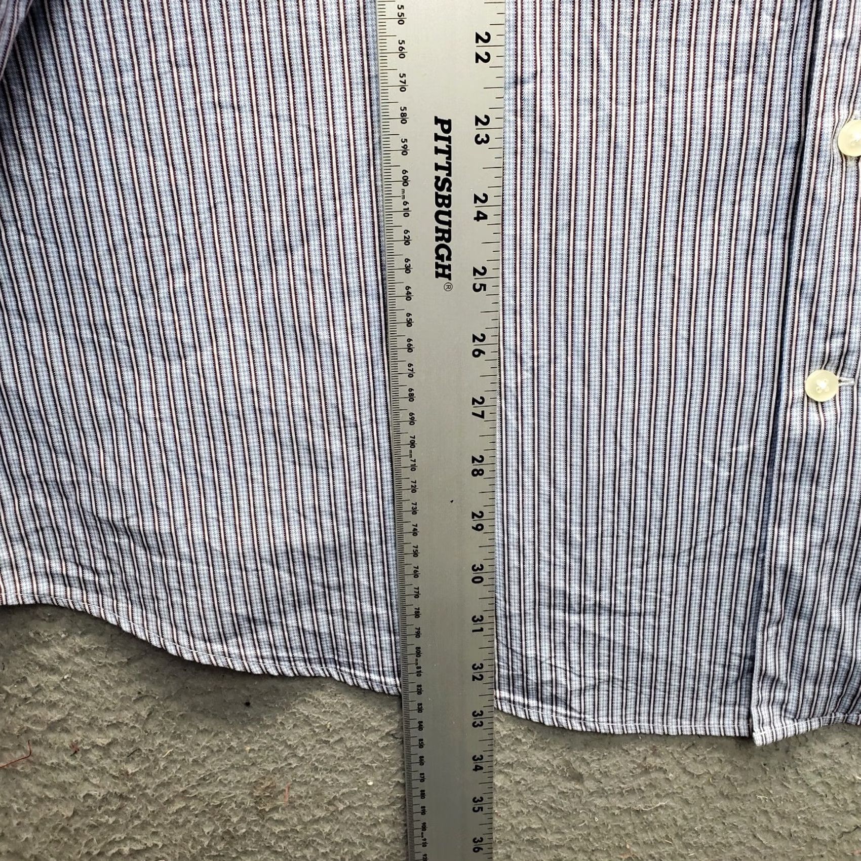 Pronto Uomo Pronto Uomo Shirt Mens 3X Multicolor Striped Relaxed Button-Up Chest Pocket Collared Shirt Size 3X Mens Size US XXL / EU 58 / 5 - 3 Thumbnail