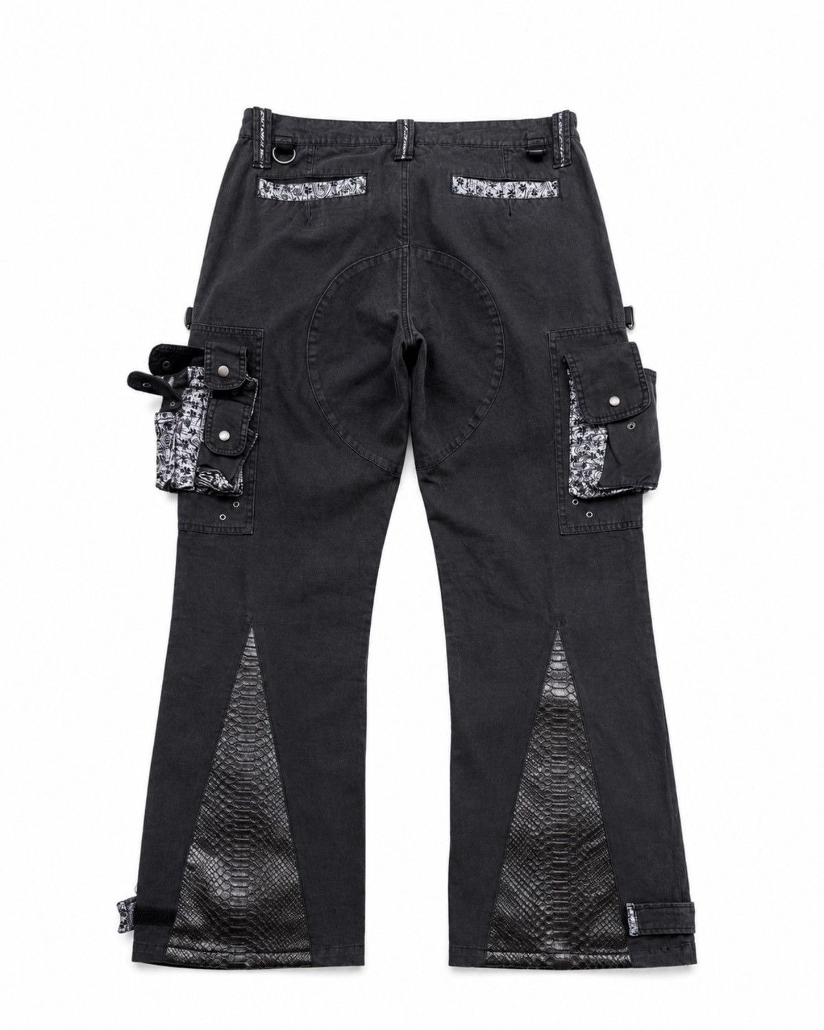 Japanese Brand Lace up flare cargo pants Size US 33 - 2 Thumbnail