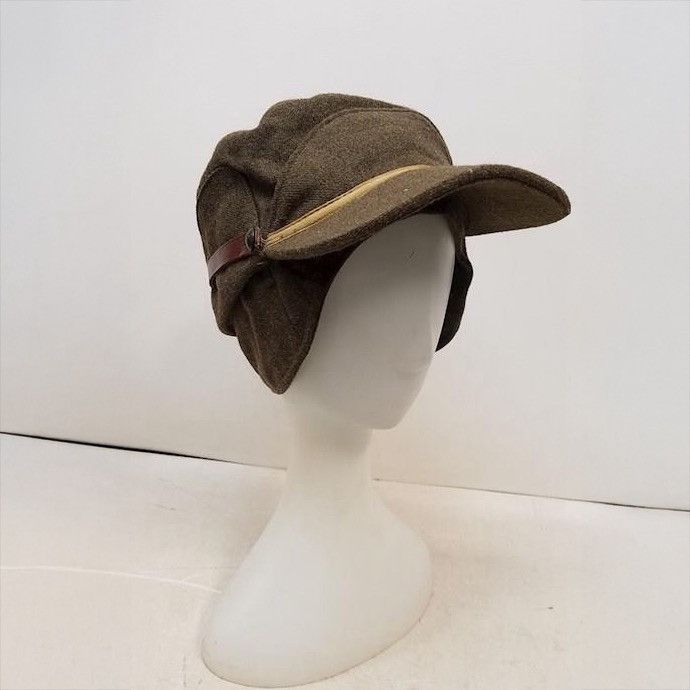 Vintage 1950s Military Cap Army Green Size ONE SIZE - 2 Thumbnail